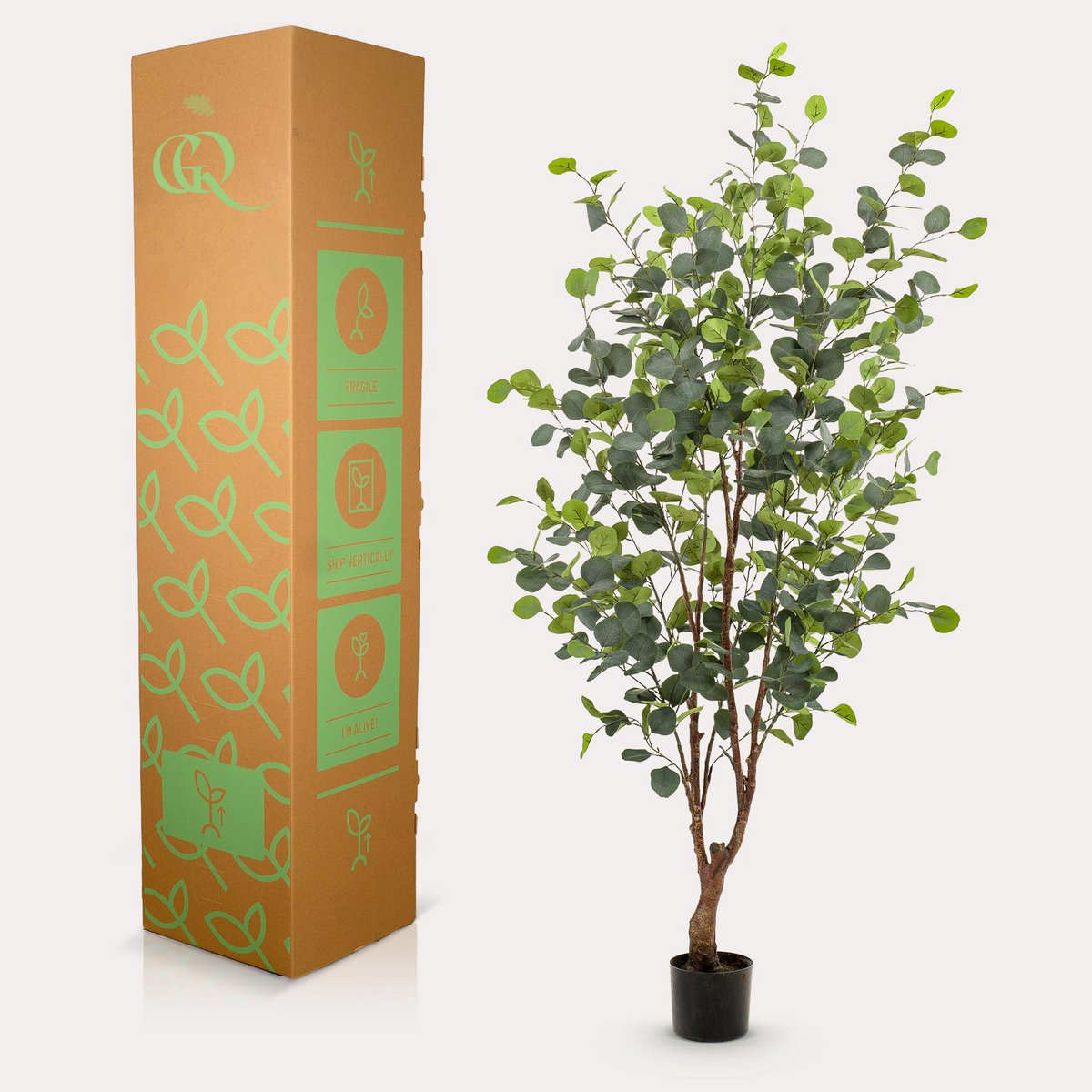 Green BoutiQ - Kunstplant - Eucalyptus - Blauwe Gomboom - 140 cm