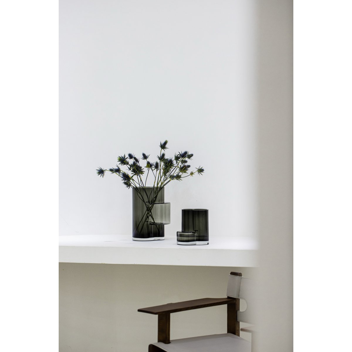 Element Accessories - Innovatieve modernistische hoge vaas, topdesign, constructivistisch FUSIO 32 Grey