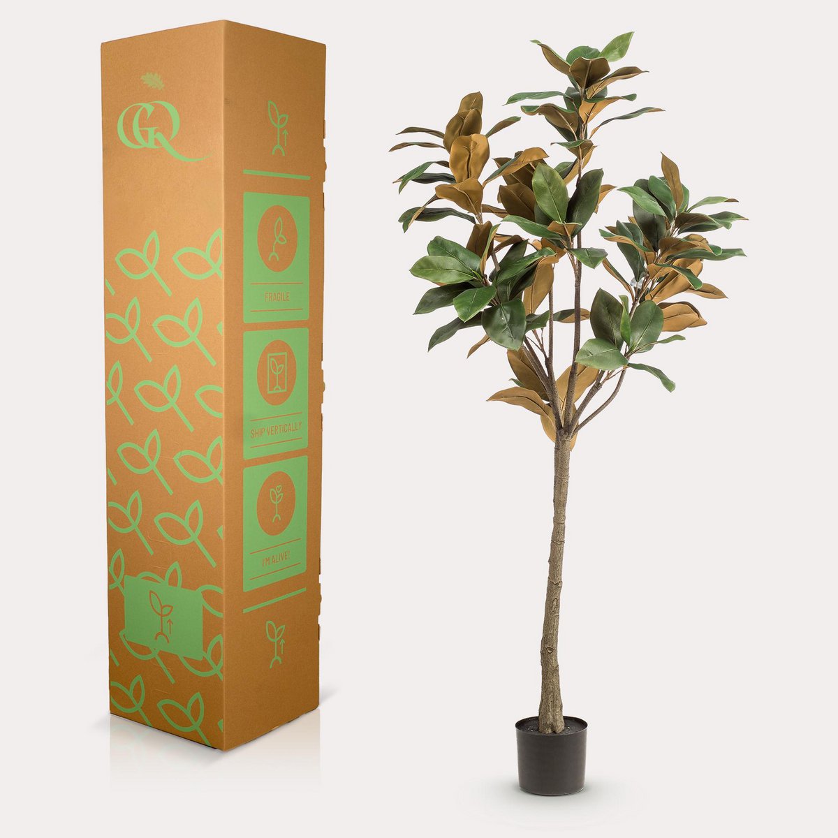 Green boutiQ - Kunstplant - Magnolia Grandiflora - 150 cm