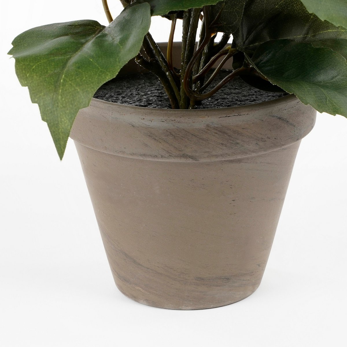 Mica Decorations - Hibiscus Kunstplant in Bloempot Stan - H40 x Ø30 cm - Geel