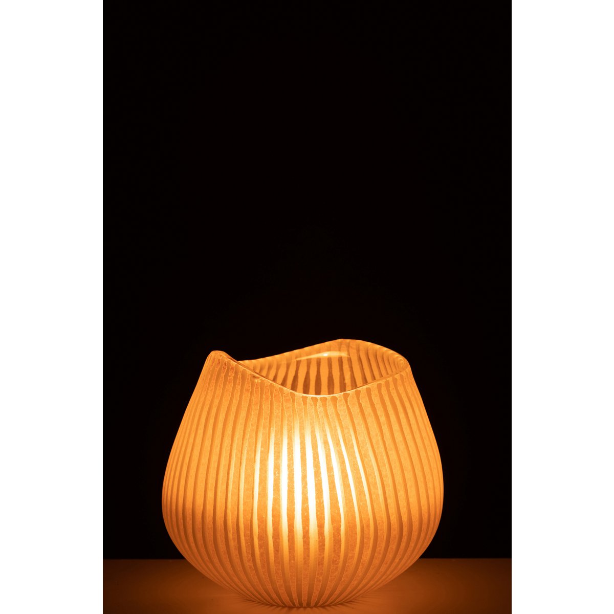 J-Line - Vase Stripe - Glas - Hellrosa - Klein