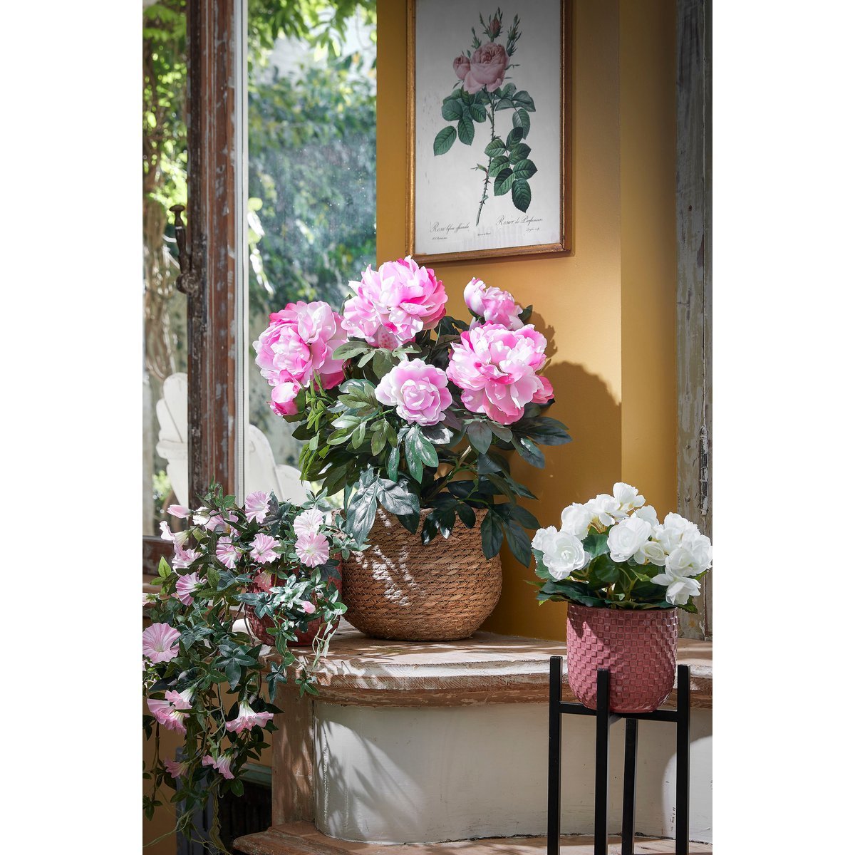 Glimmerdekorationen - Daan Blumentopf - H20,5 x Ø21,5 cm - Hellrosa