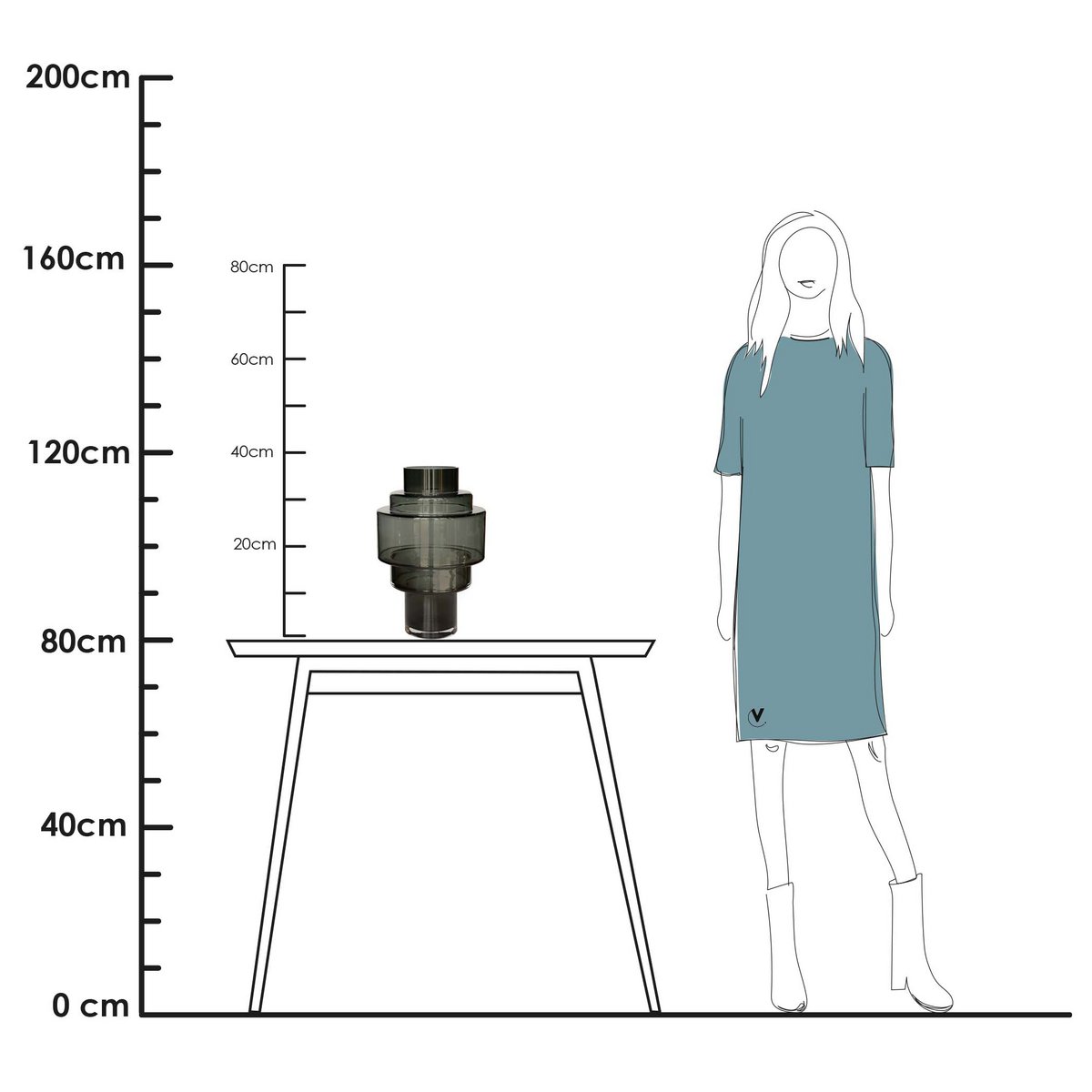 Vase the World - Vaas - Kasai grey