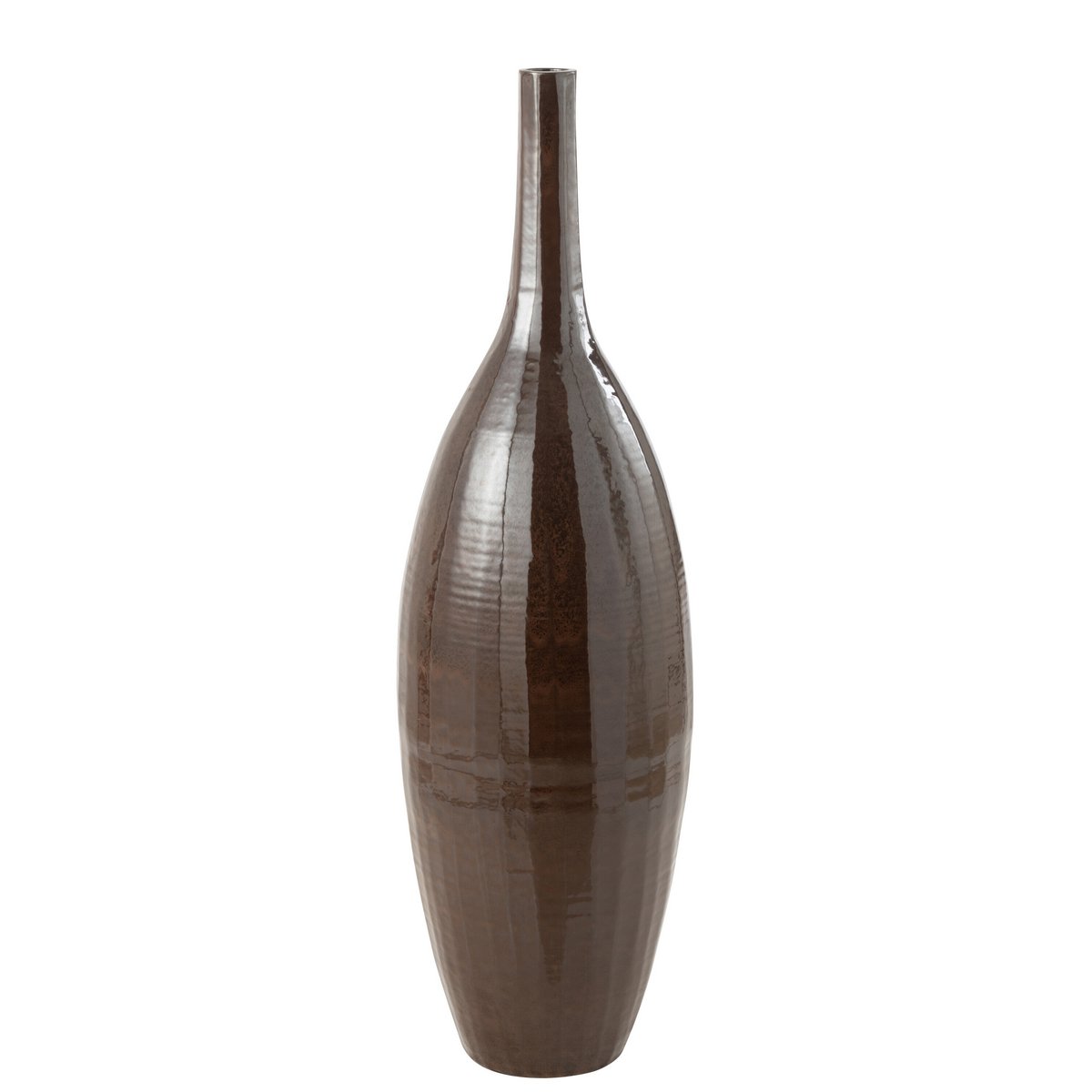 J-Line - Vase Bottle Terra Shiny Brown Large