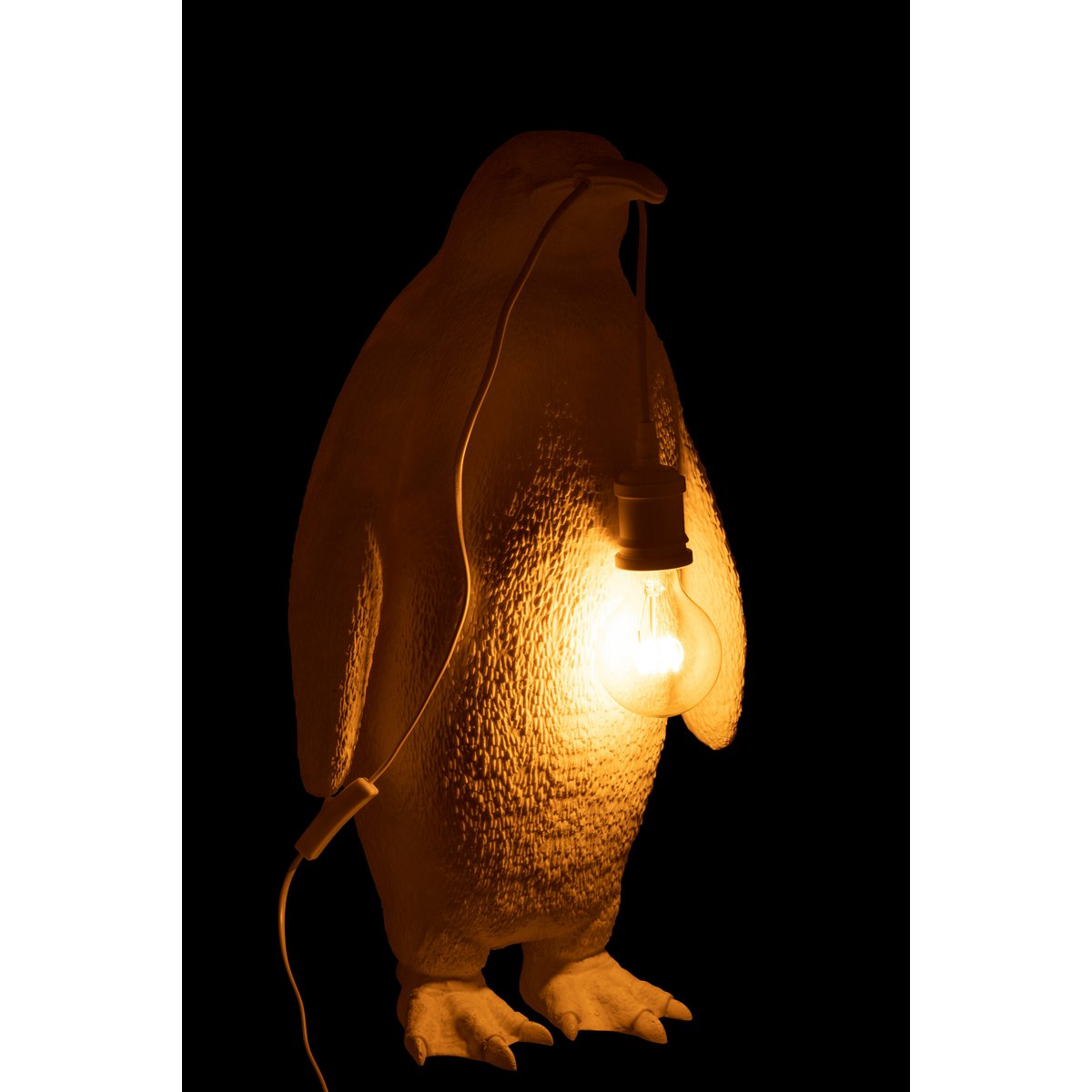 J-Line - Tischlampe Pinguin Resine Weiß Groß