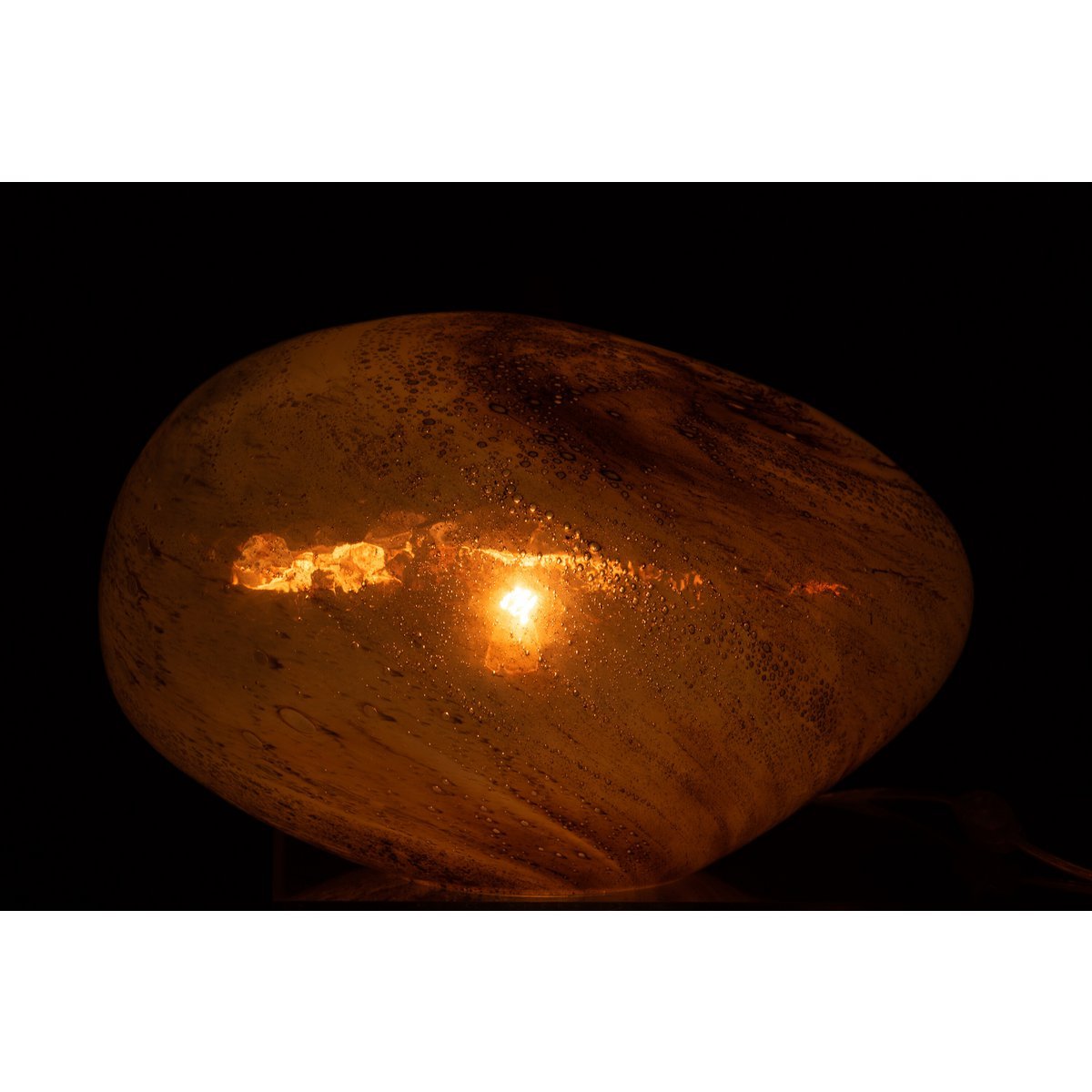 J-Line - Lampe Dany Oval - Glas - Braun