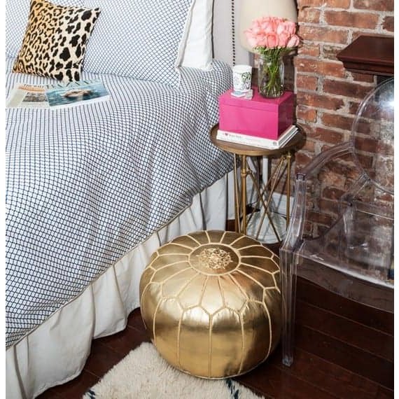 Poufs & Kissen - Marokkanischer Pouf - Gold - gefüllt geliefert