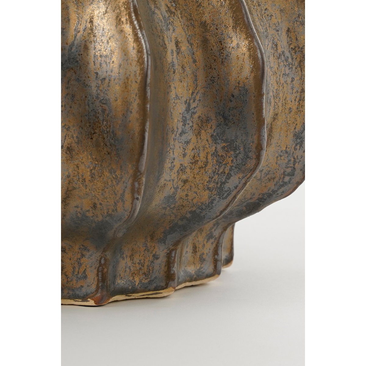 Glimmerdekorationen - Altea Vase - H35 x Ø33 cm - Keramik - Bronze