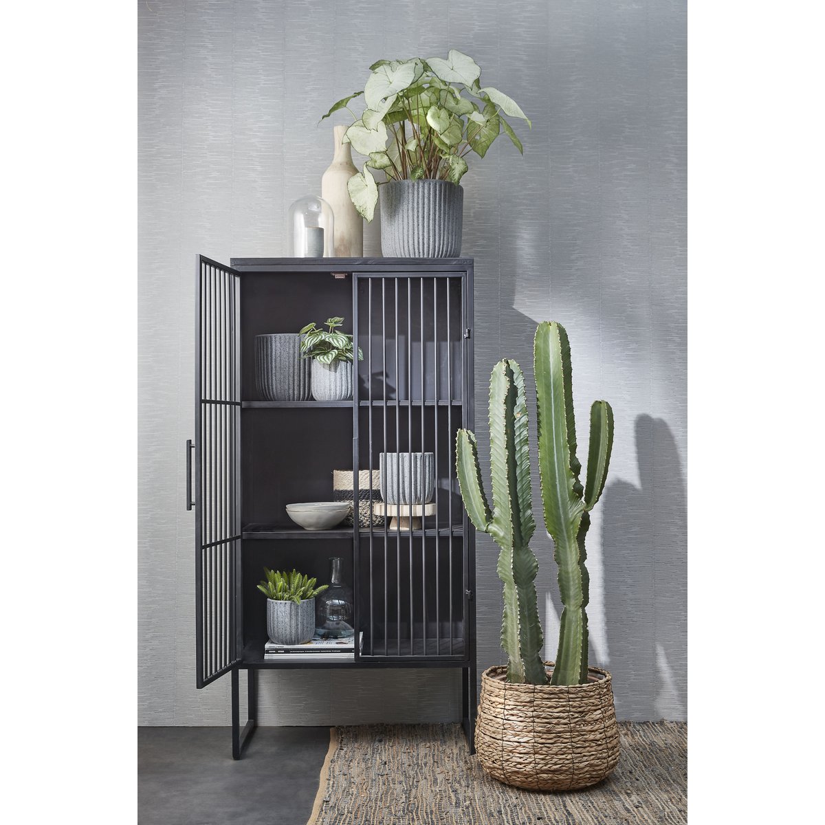 Glimmerdekorationen – Avalon Pflanzkorb – 3er-Set – H32 x Ø44 cm – Seegras – Hellbraun