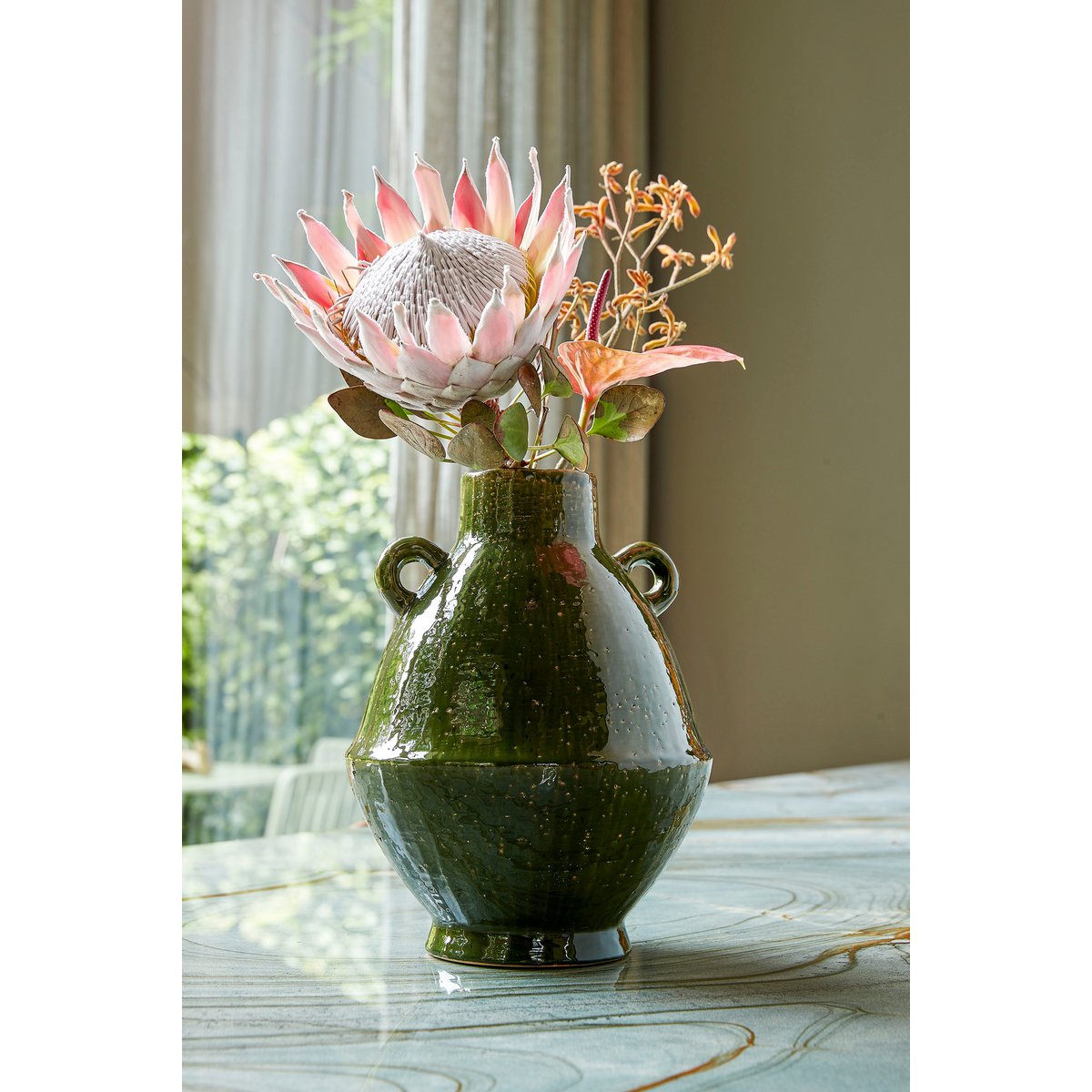 Mica Decorations - Elena Vaas - H34 x Ø26 cm - Keramiek - Groen