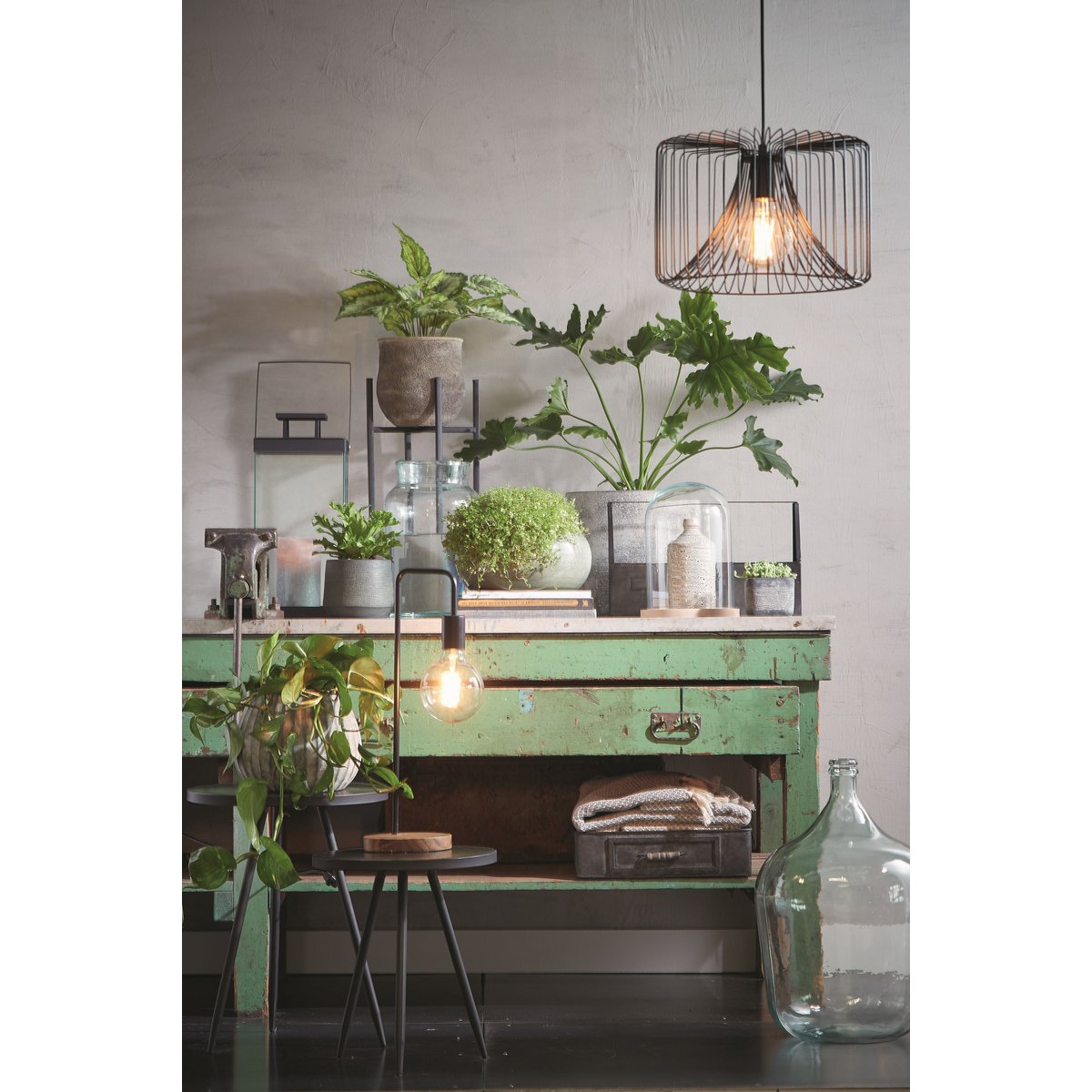 Mica Decorations - Diego Flaschenvase - H30 x Ø18 cm - Recyceltes Glas - Transparent