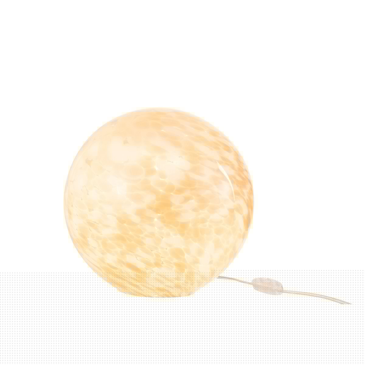 J-Line - Lampe Melissa Rund - Glas - Beige - Groß