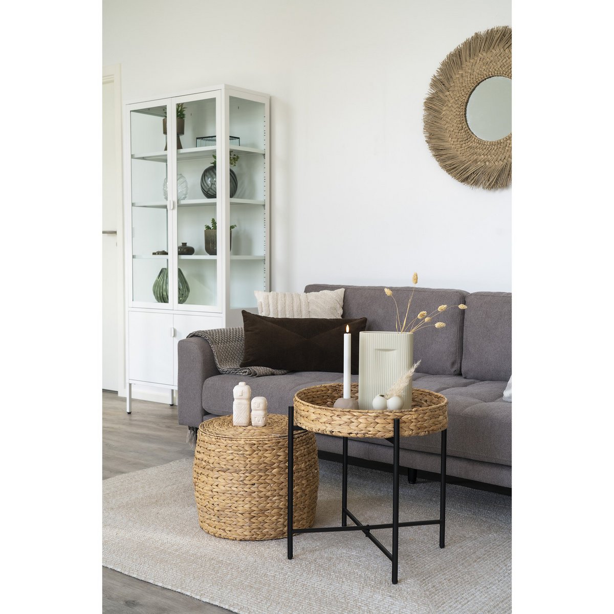 Haus Nordic - Dekoration - Dekoration aus Zement, beige, 5,5x5,5x10 cm