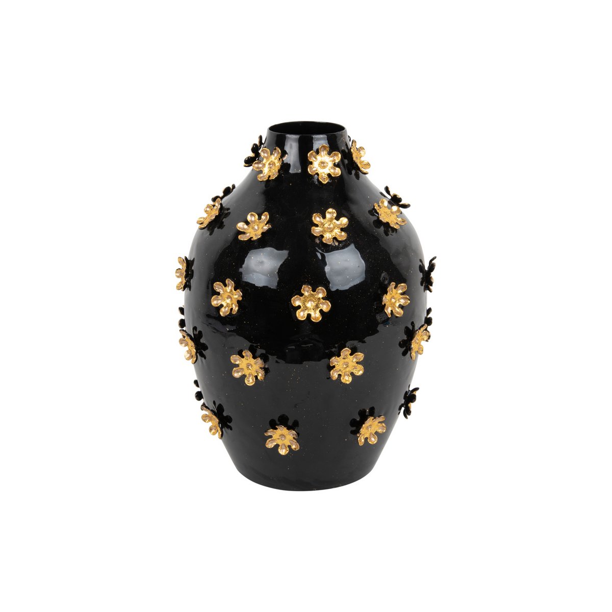 Present Time - Vase mit goldenen Blumen