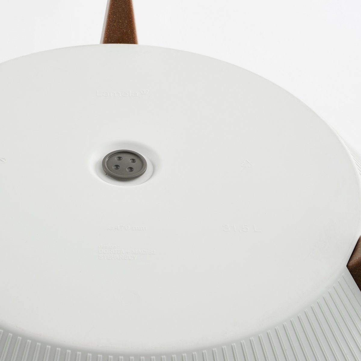 Mica Decorations - Doppio Bloempot op Poten - H22 x Ø47 cm - Gerecycled Plastic - FSC Mix - Wit