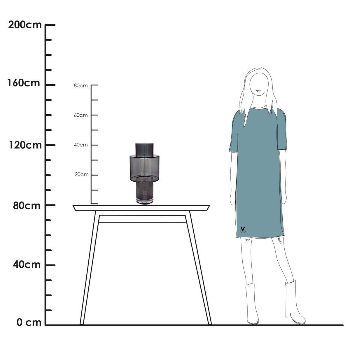 Vase the World - Vaas - Juba grey