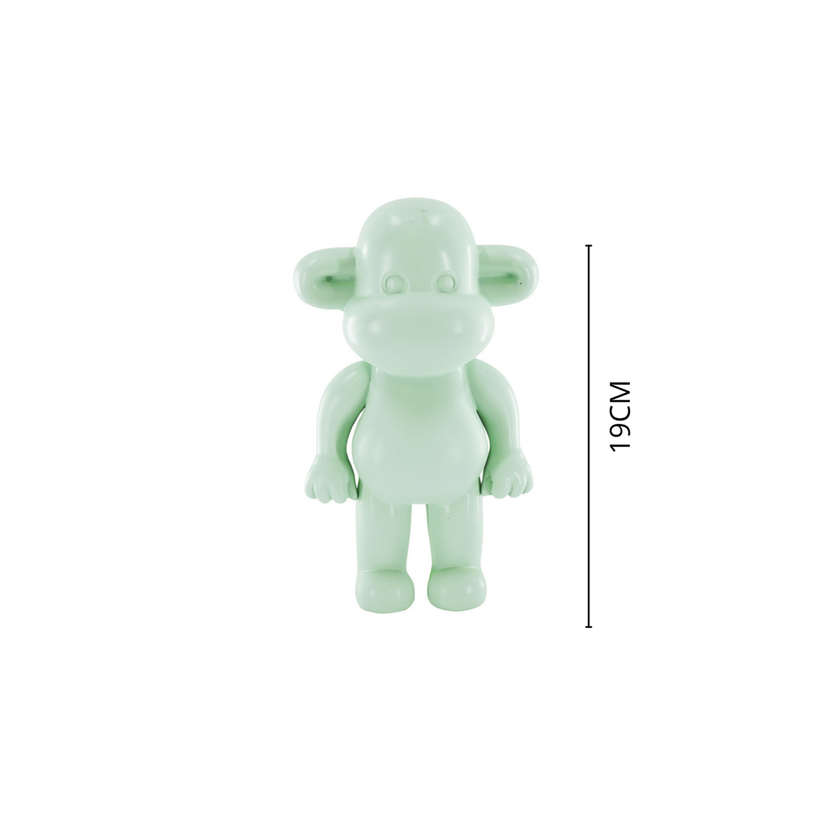 Housevitamin - Ornament - Monkey Figurine 'The Legend' - Polyresin - Mintgreen - 11x7x19cm