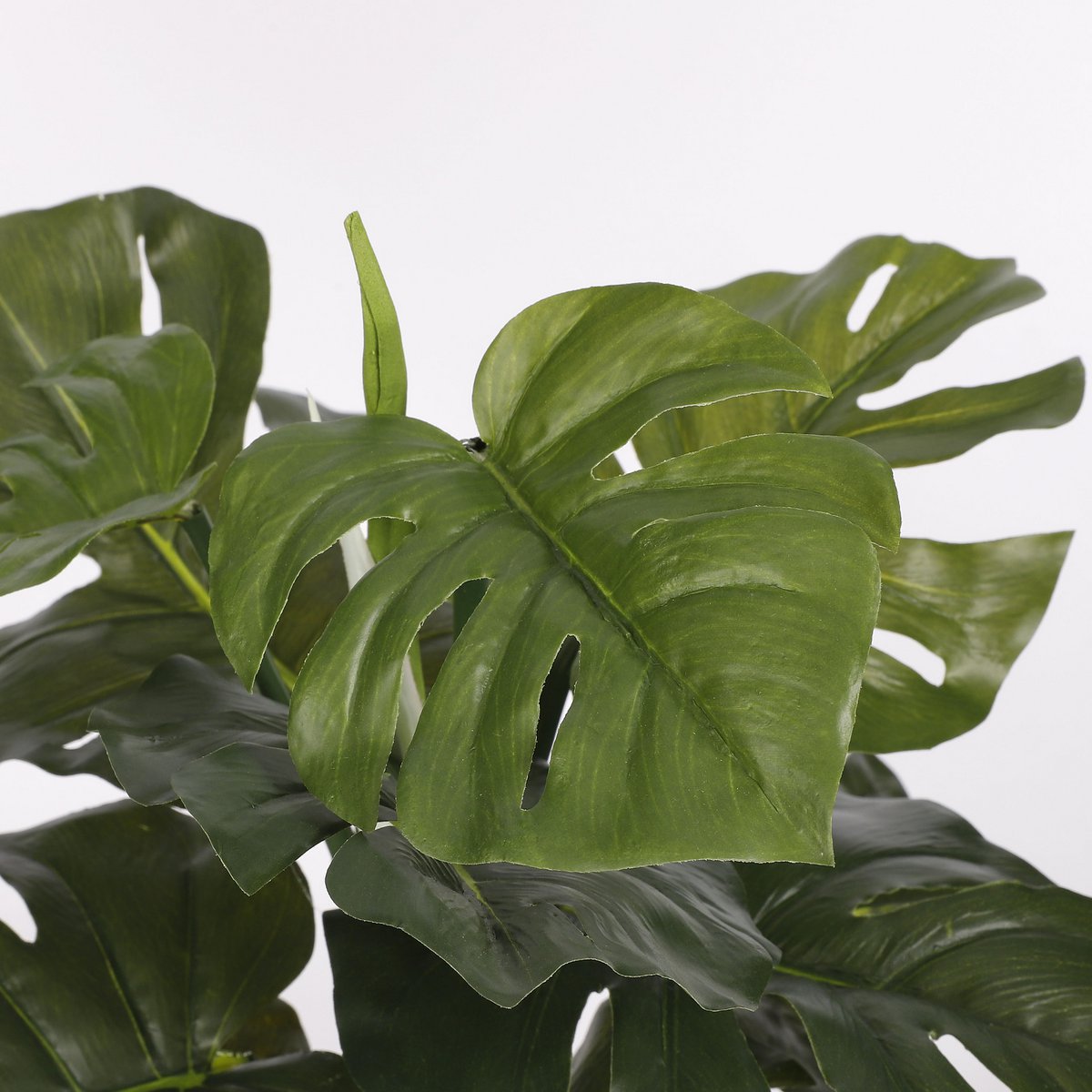 Glimmerdekorationen – Künstliche Monstera-Pflanze im Blumentopf Stan – H48 x Ø39 cm – Grün