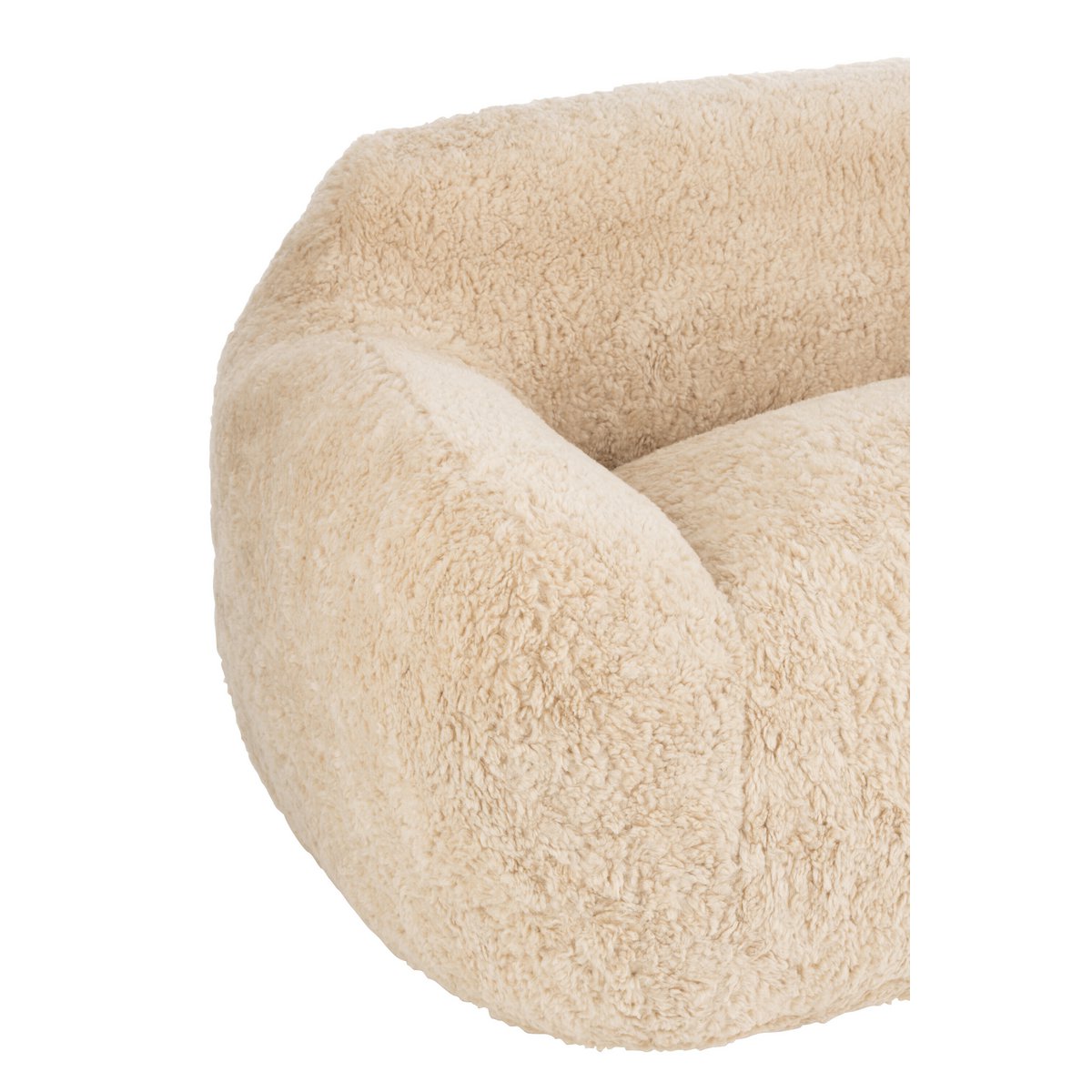 J-Line – Couch Sheep Polyester Creme Groß