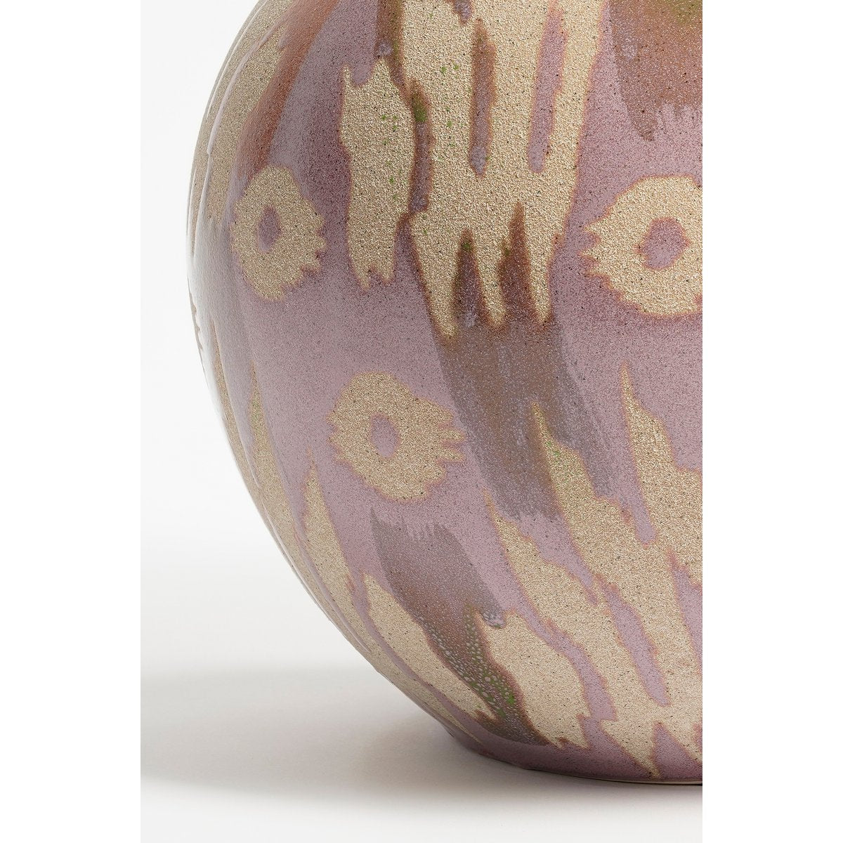 Glimmerdekorationen - Javi Vase - H28 x Ø42 cm - Keramik - Rosa, Beige