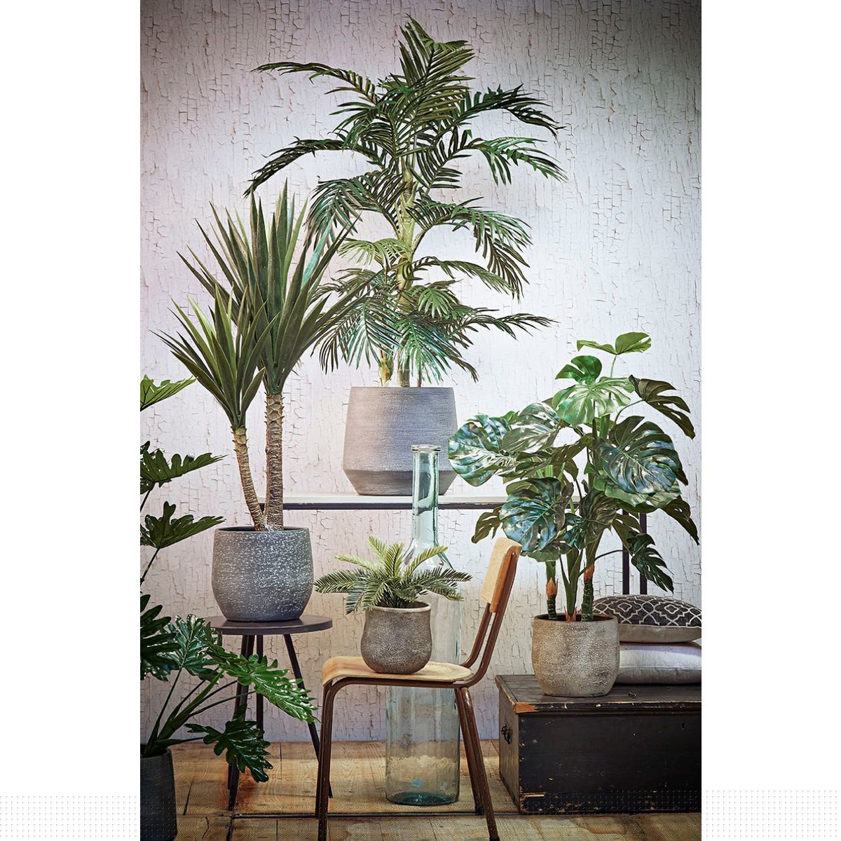 Mica Decorations - Rioja Fles Vaas - H100 x Ø21 cm - Gerecycled Glas - Transparant