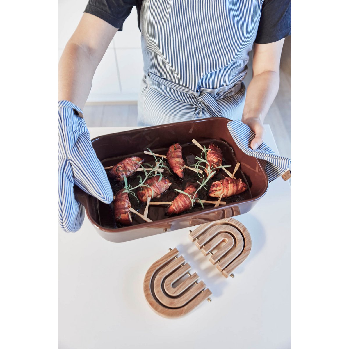 OYOY - Gestreifte Jeansschürze