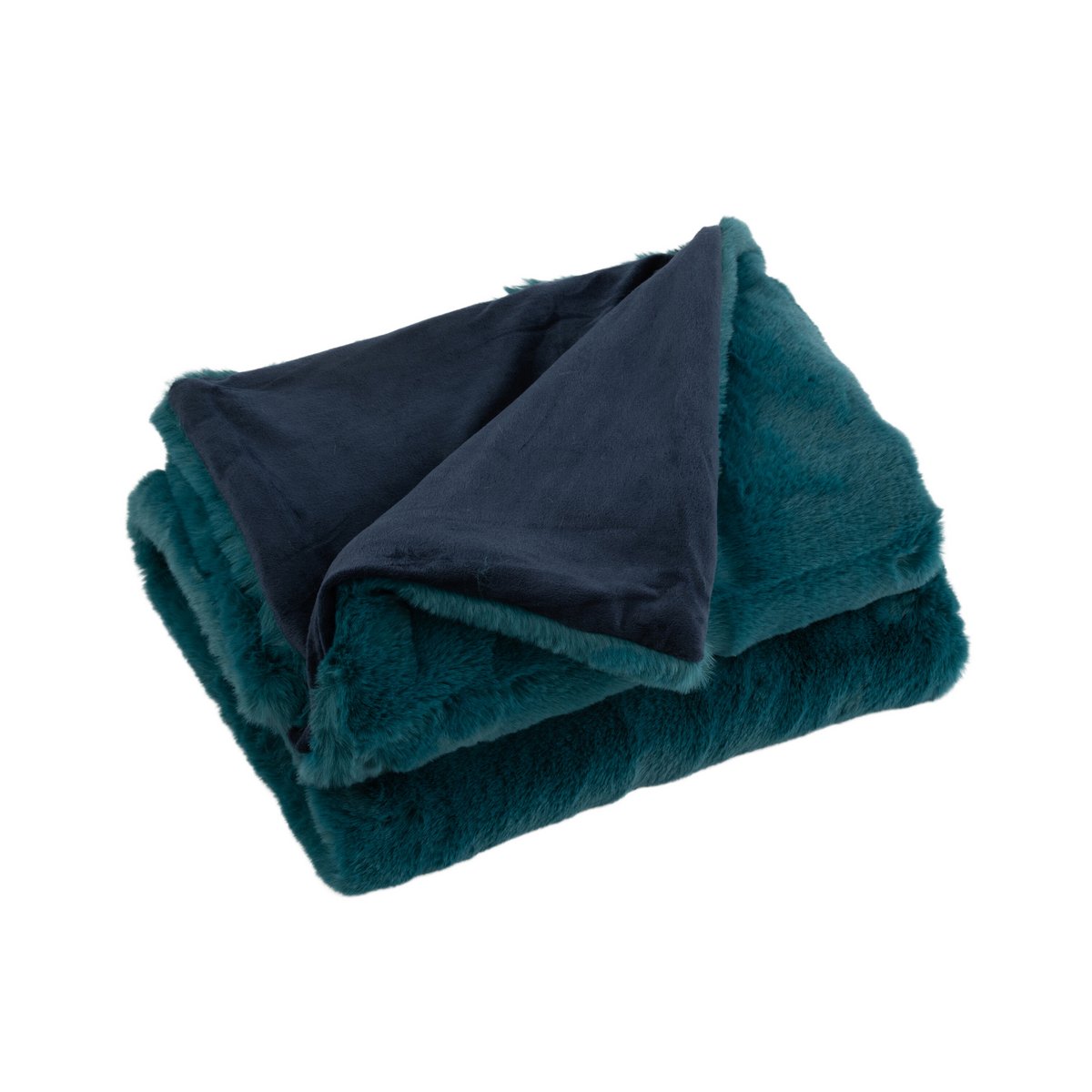 J-Line - Plaid Cutie - Polyester - 180X130cm - Petrolblau