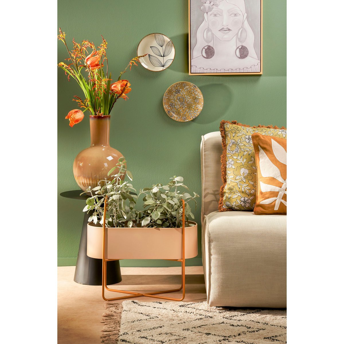 Mica Decorations - Holm Vaas - H52 x Ø34 cm - Keramiek - Crème