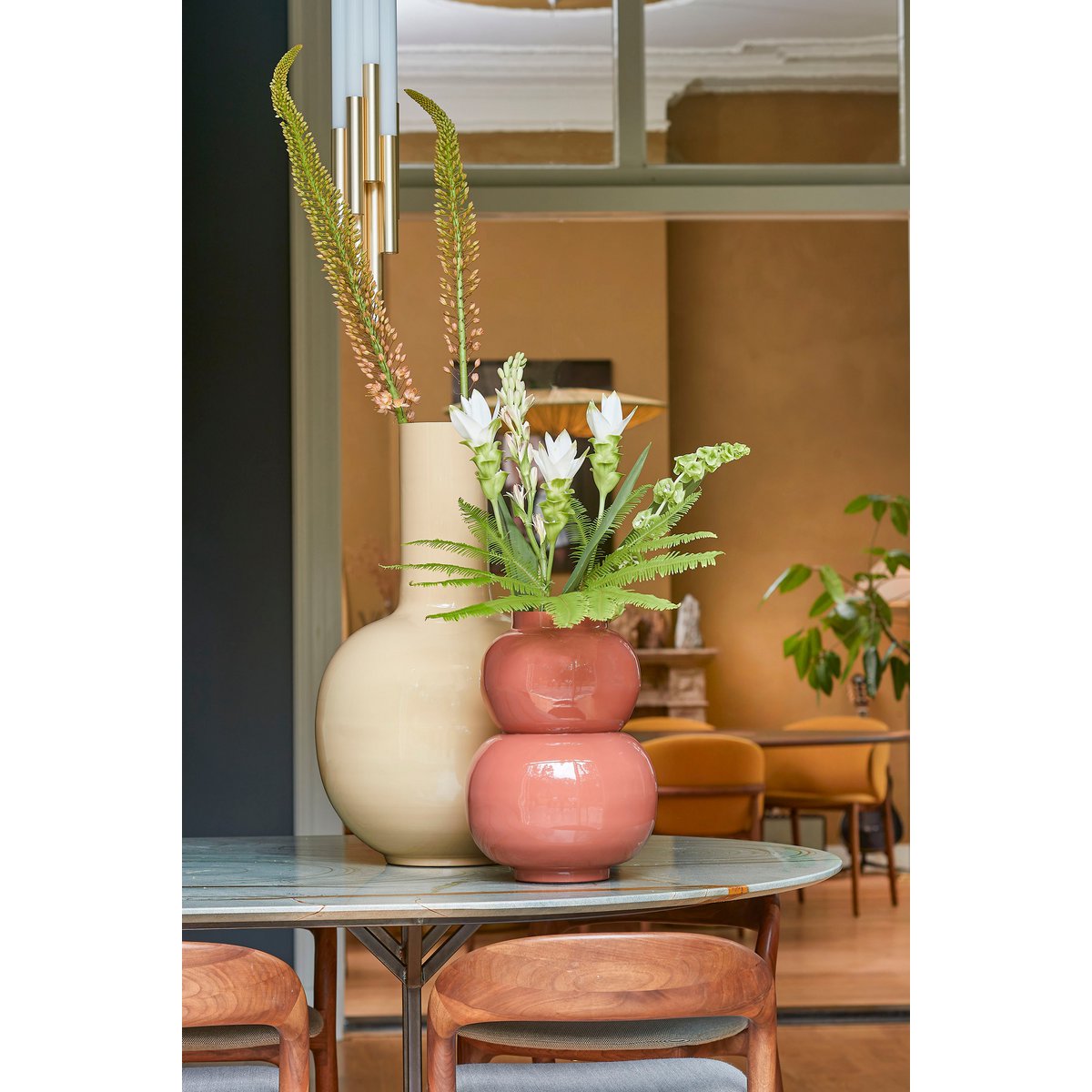 Glimmerdekorationen - Boyd Vase - H37 x Ø26 cm - Metall - Terra