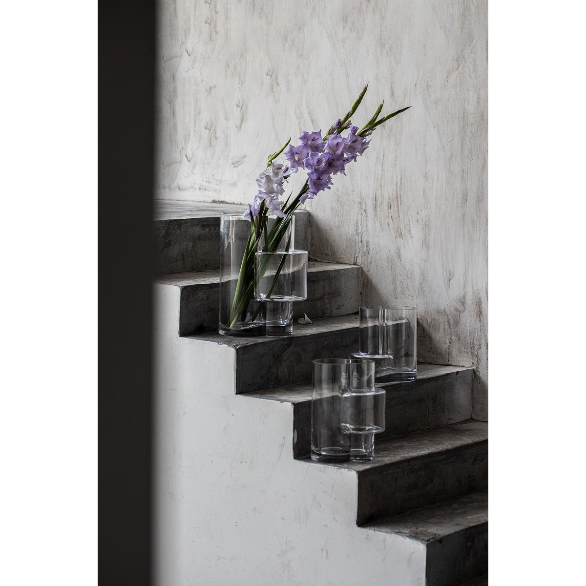 Element Accessories - Glazen vaas van top innovatief design met constructivistische touch, FUSION 20 helder glas
