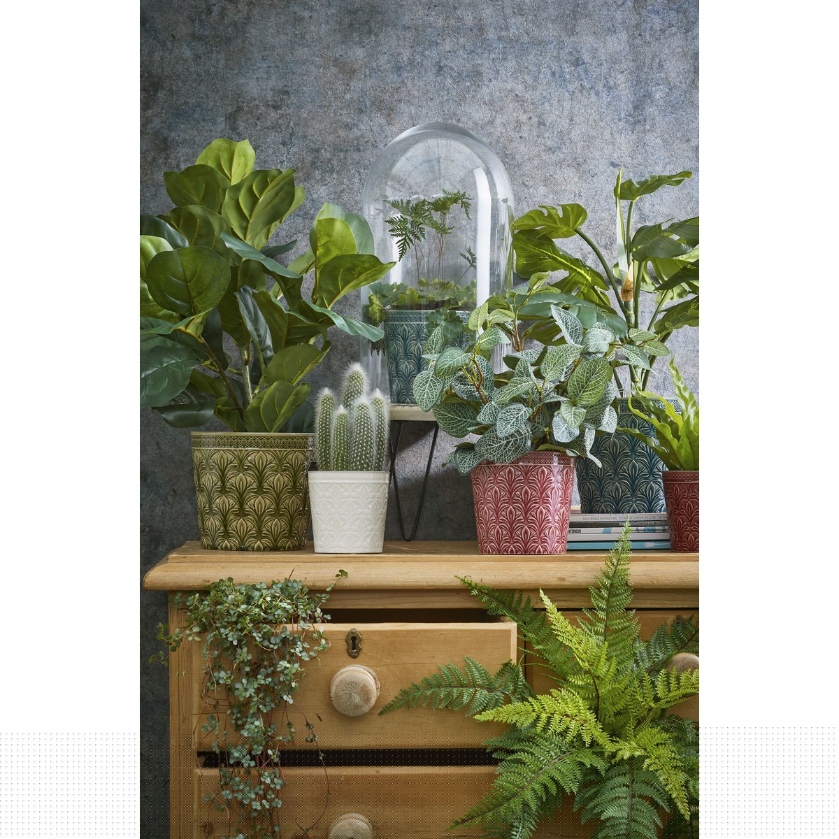 Mica Decorations - Varen Kunstplant in Bloempot Stan - H38 x Ø50 cm - Groen