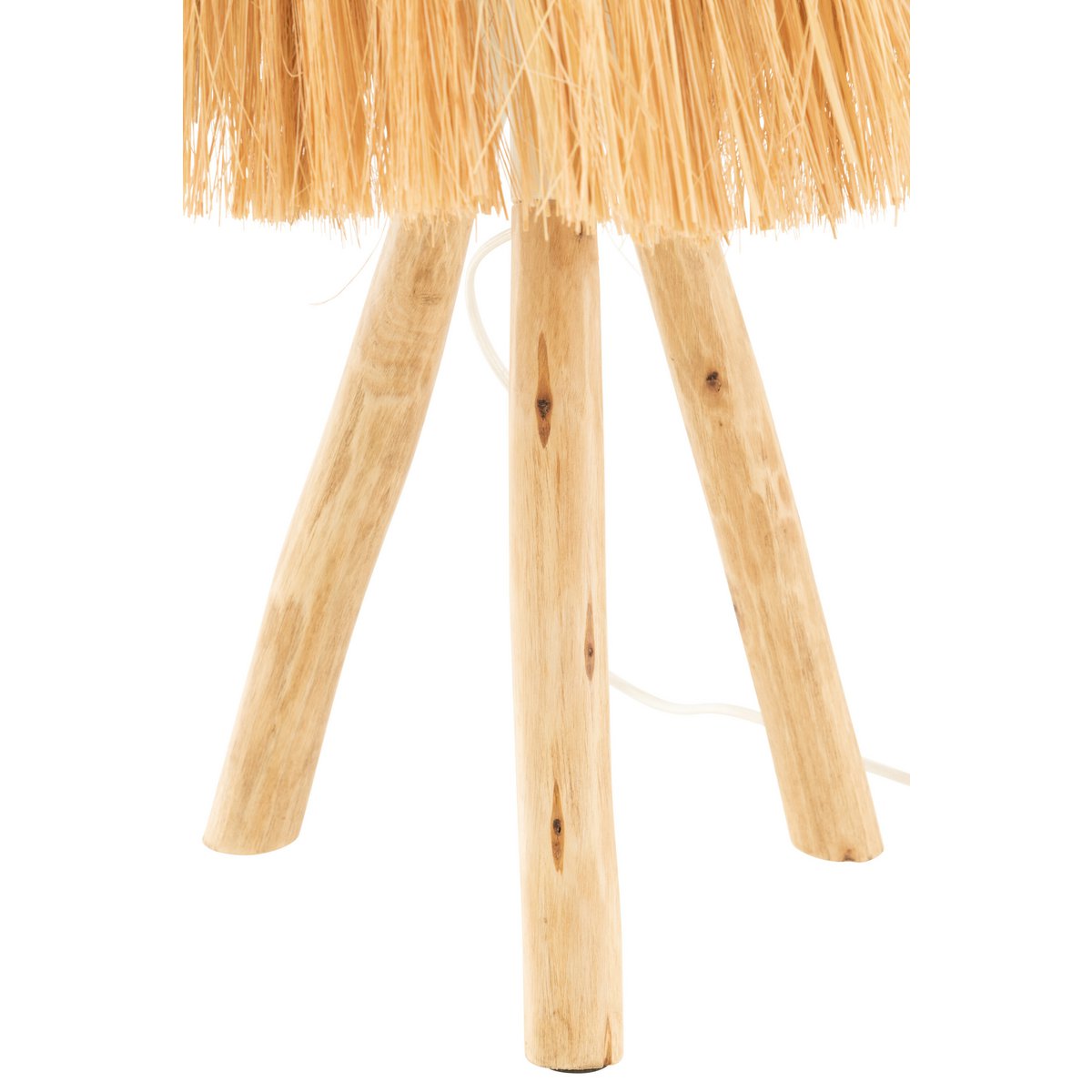 J-Line – Bahamas Tischlampe – Holz/Gras – Natur