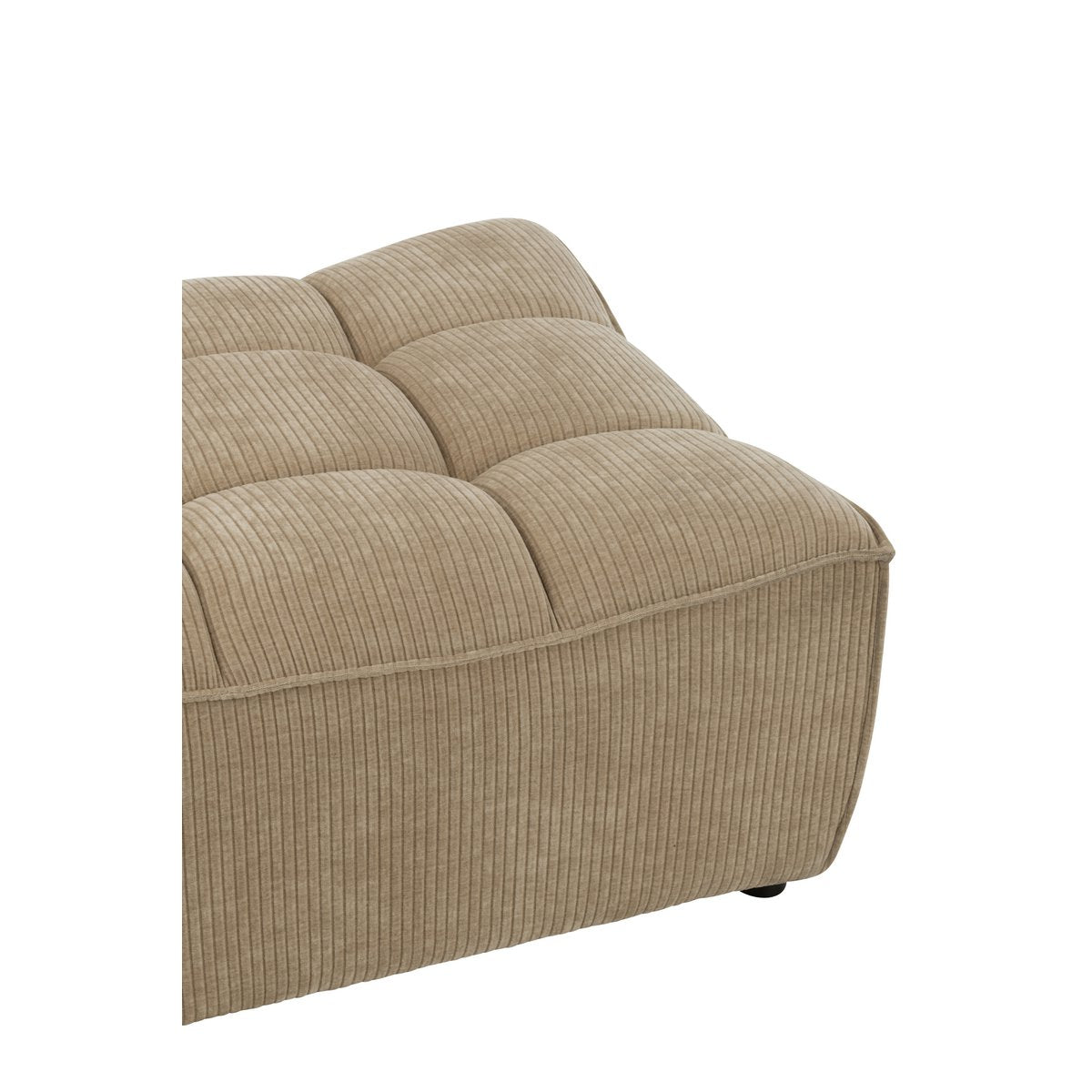 J-Line – Pouf Grid Pappelholz/Schaum Dunkelbeige