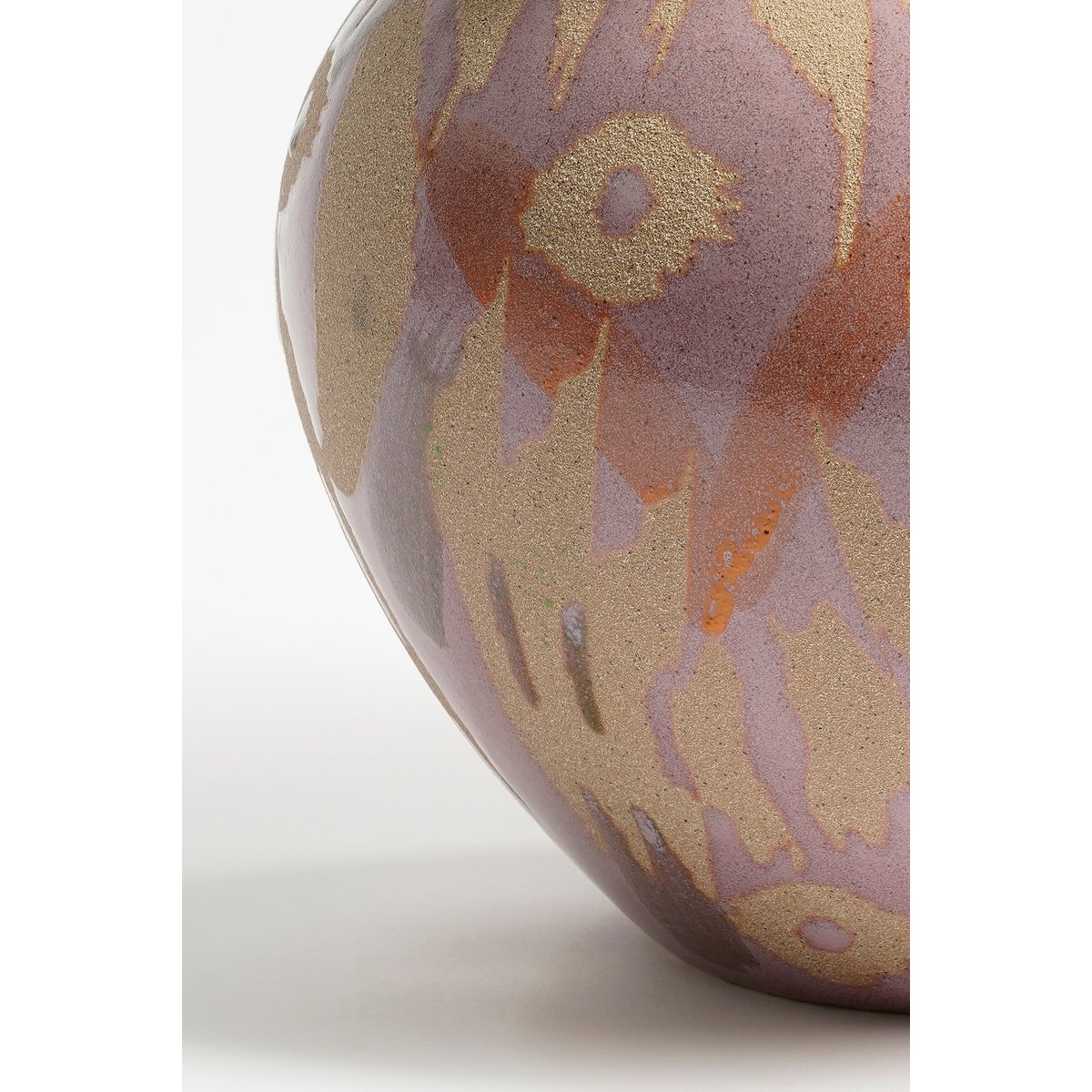 Glimmerdekorationen - Javi Vase - H28 x Ø28 cm - Keramik - Rosa, Beige