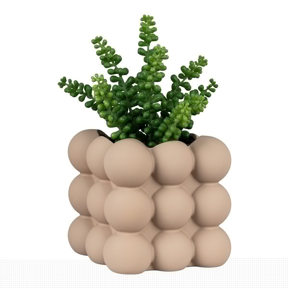 House Nordic - Bloempot - Bloempot in keramiek, bruin, 13,5x13,5x13 cm