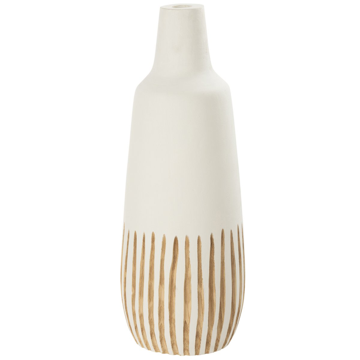 J-Line – Vase Ying – Holz – Weiß – Groß – 56,00 cm hoch