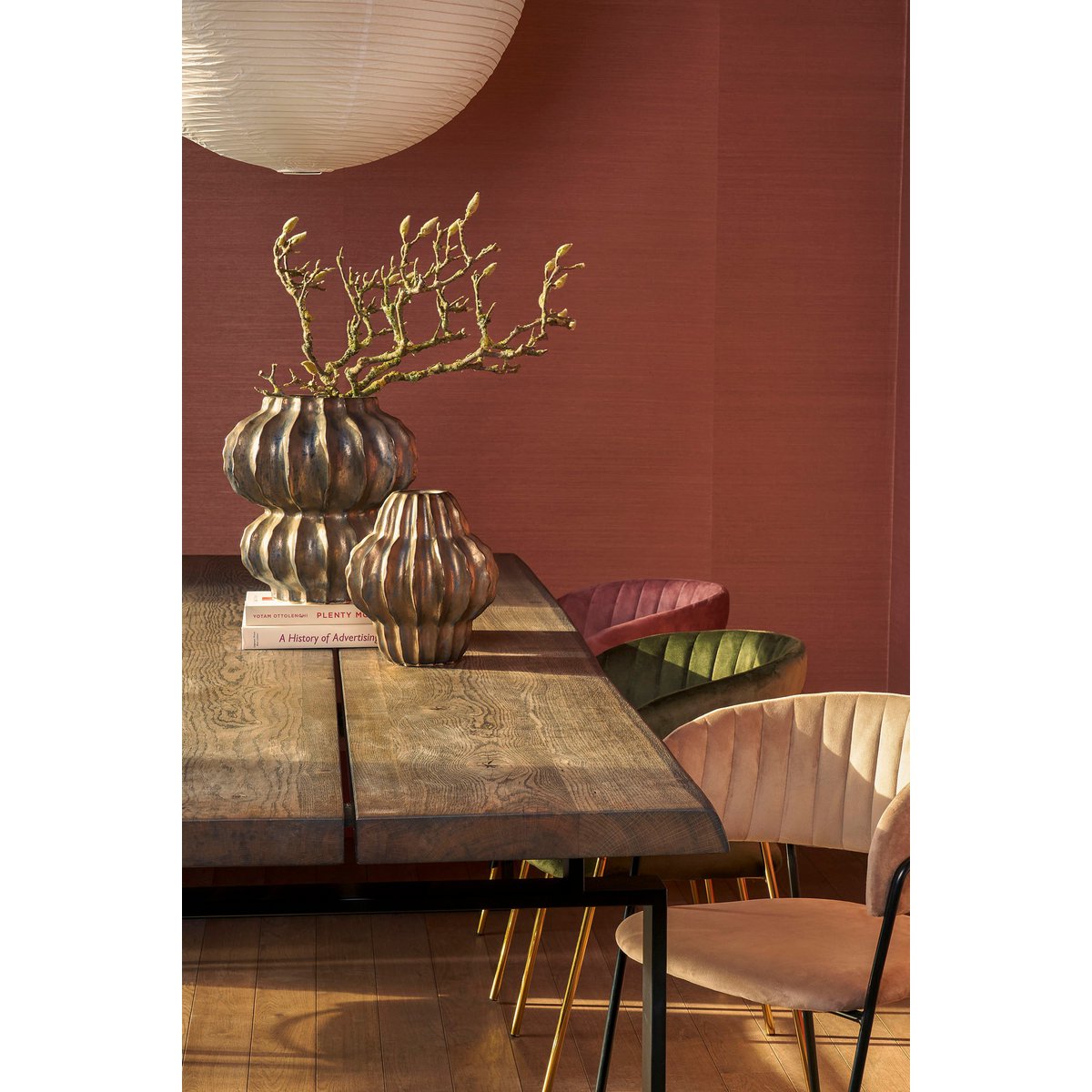 Glimmerdekorationen - Altea Vase - H35 x Ø33 cm - Keramik - Bronze