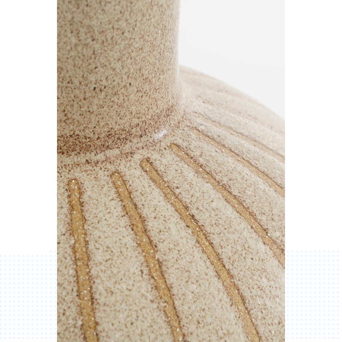 Glimmerdekorationen - Holm Vase - H52 x Ø34 cm - Keramik - Creme