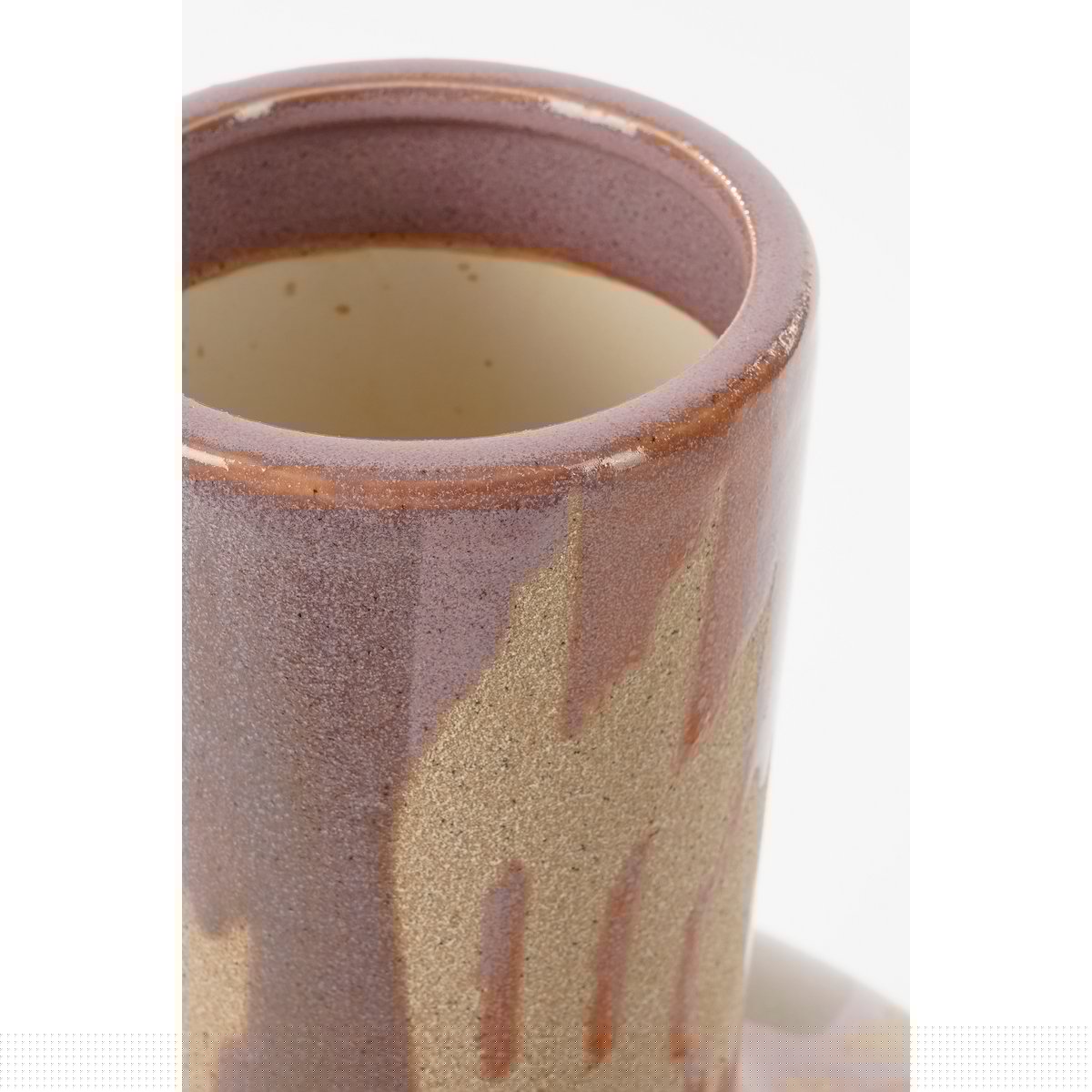 Glimmerdekorationen - Javi Vase - H34 x Ø52 cm - Keramik - Rosa, Beige