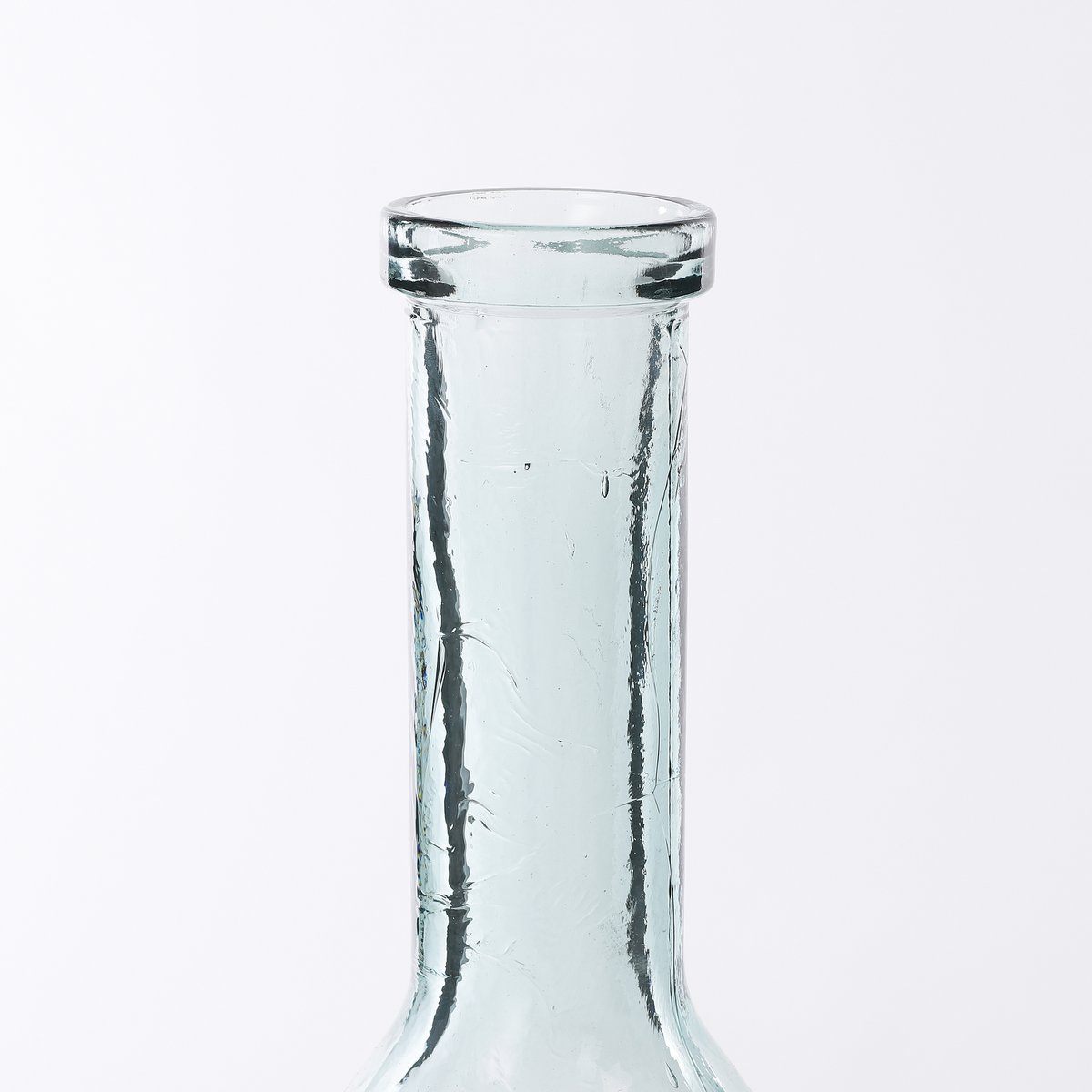 Glimmerdekorationen - Rioja-Flaschenvase - H50 x Ø15 cm - Recyceltes Glas - Transparent