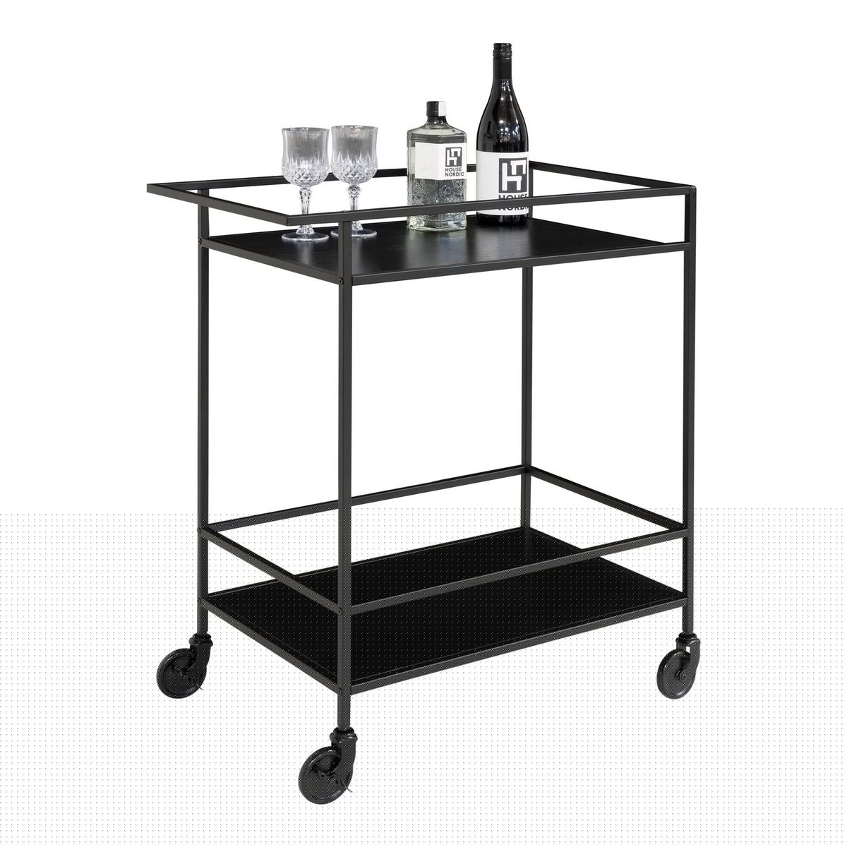 House Nordic - Vita Bartrolley - Schwarz, 68x40x79 cm
