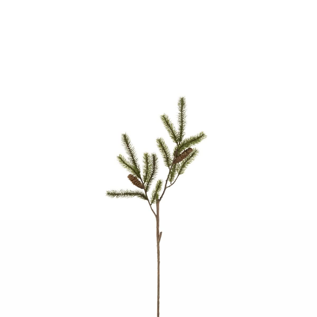 J-Line - Dekozweig 'Pine Tree' (Grün/Braun)