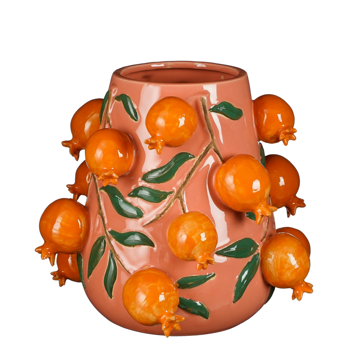 Glimmerdekorationen - Melika Vase - H31 x Ø34 cm - Keramik - Rosa