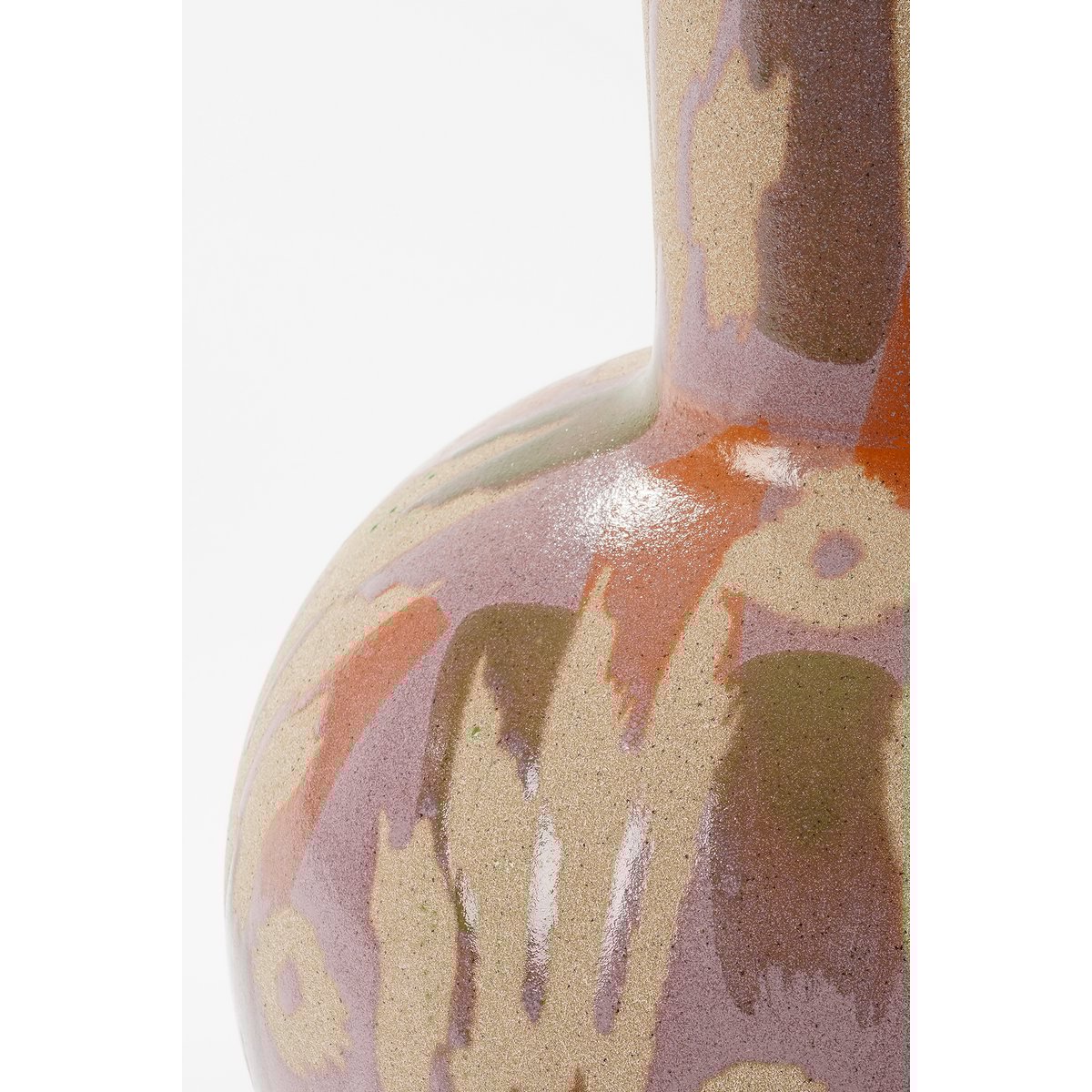 Glimmerdekorationen - Javi Vase - H28 x Ø42 cm - Keramik - Rosa, Beige