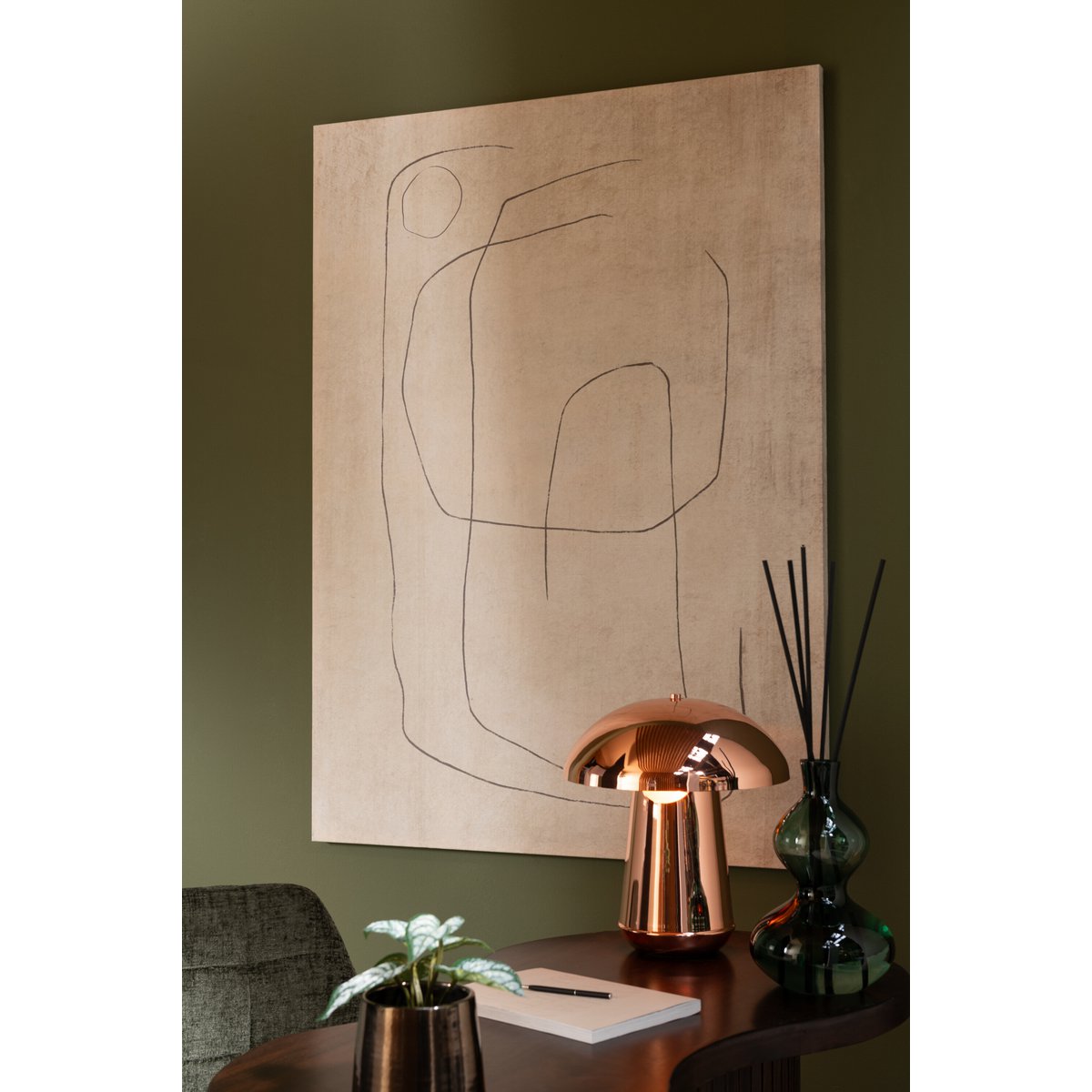 J-Line - Lampe Pilz Metall Kupfer