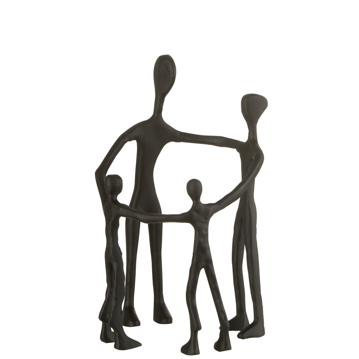 J-Line - Figur Family Circle - Aluminium - Schwarz