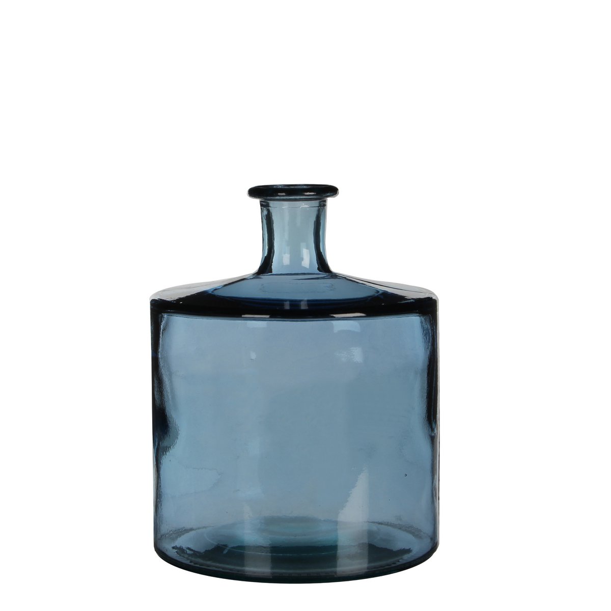 Mica Decorations – Guan-Flaschenvase – H26 x Ø21 cm – recyceltes Glas – Blau