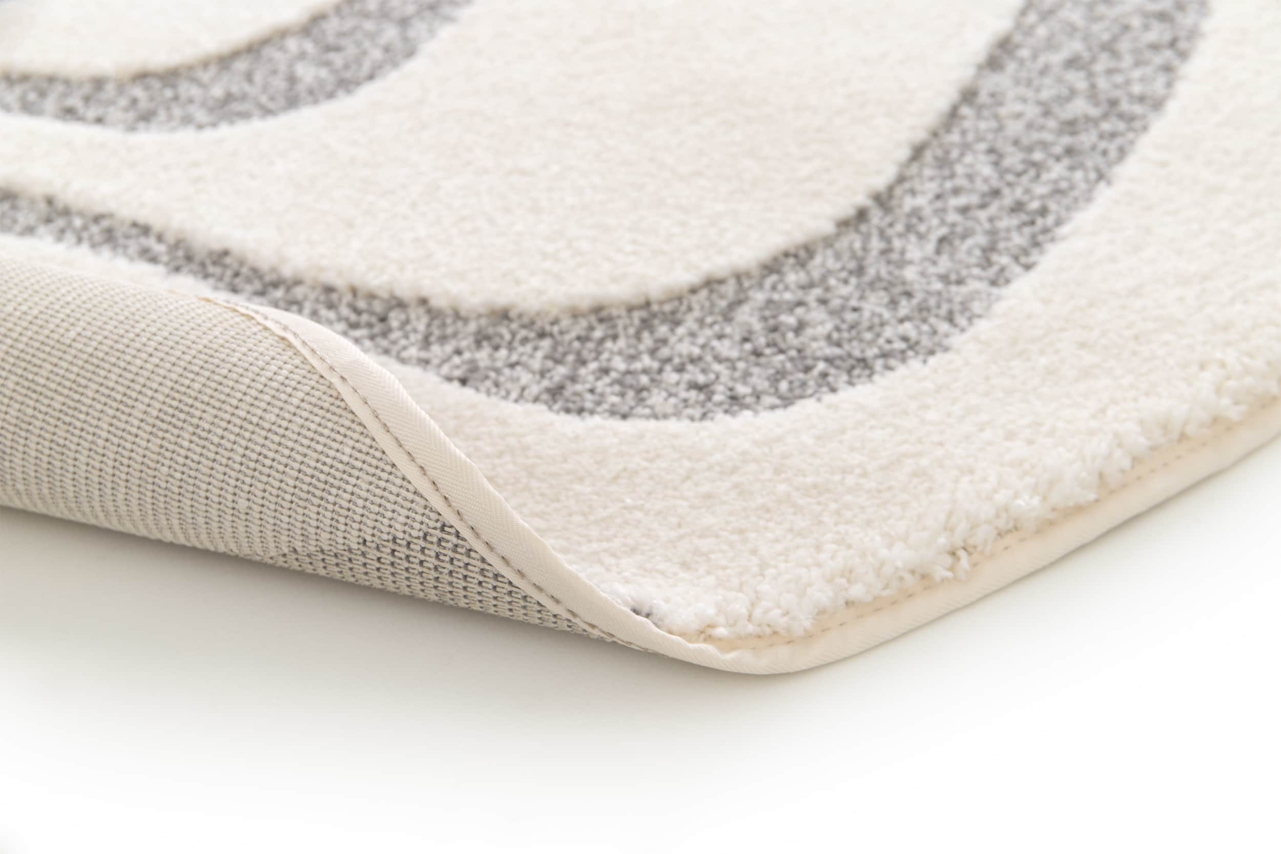 By Javy - Vloerkleed Coco Wave - kleur antraciet-creme