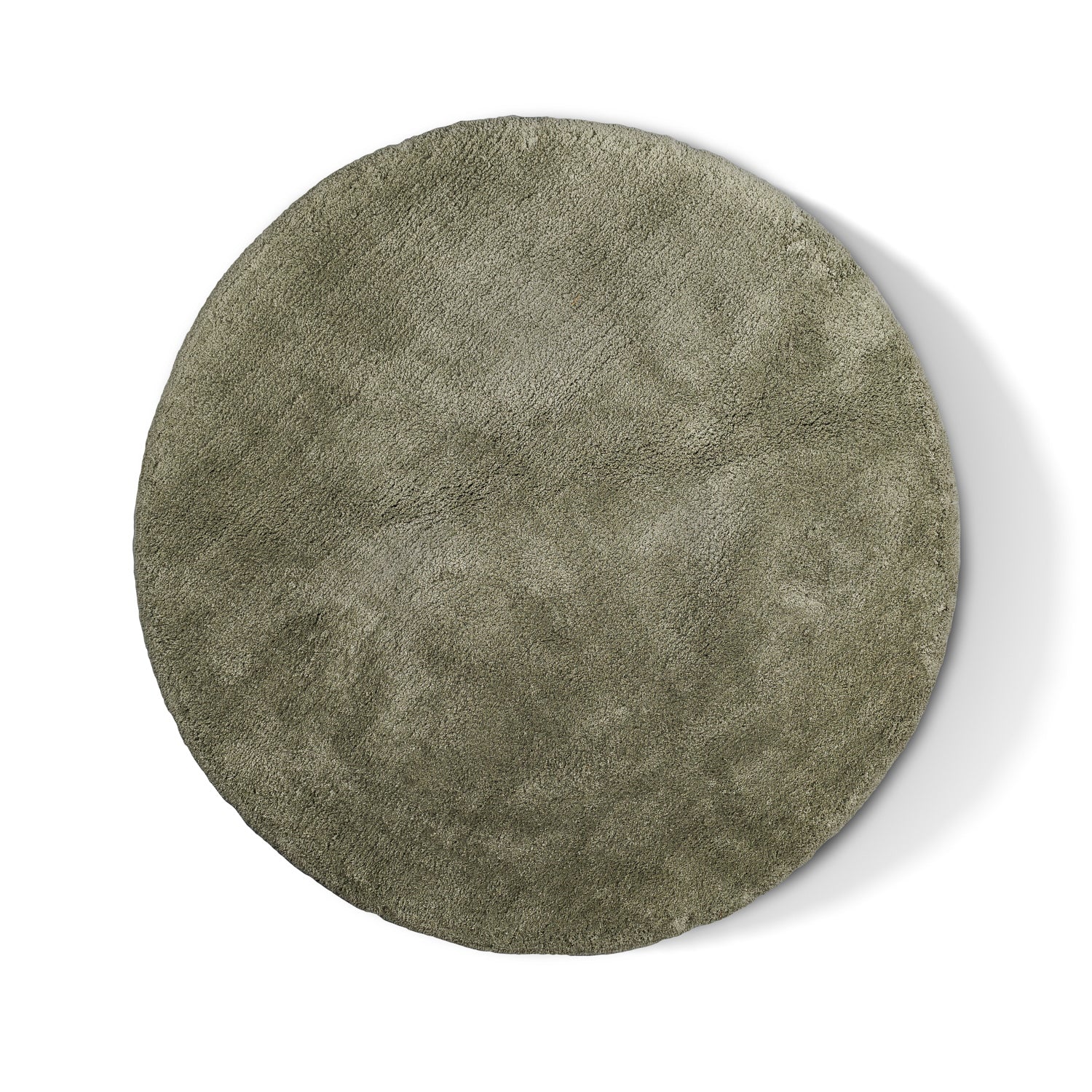 By Javy - Vloerkleed Faye - kleur Mint - rond 160 cm - zachte shaggy