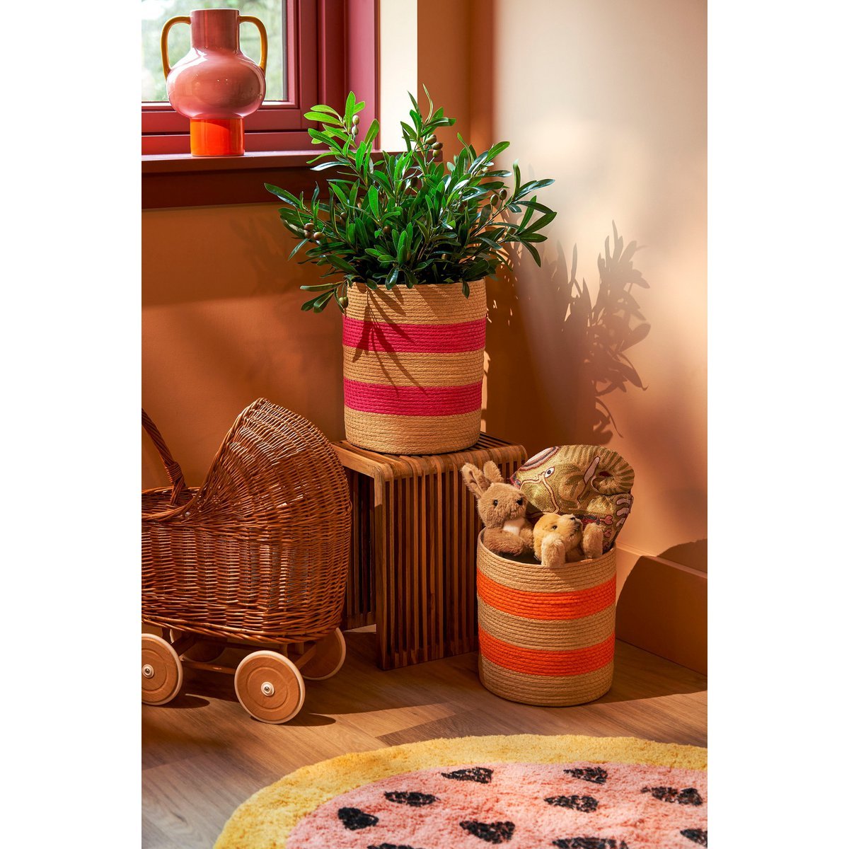 Mica Decorations – Stratt Vase – L21 x B19 x H30 cm – Keramik – Rosa